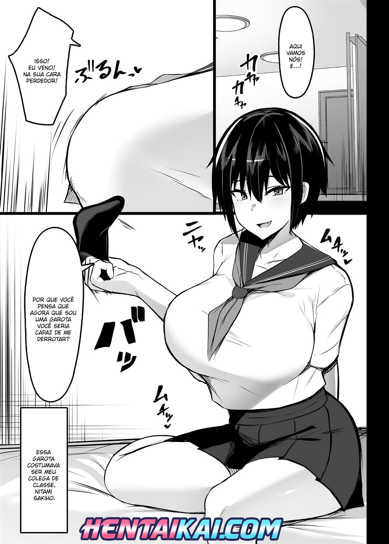 Amizade Colorida: Shiro e Nitami – A Transformação da Piroca em Buceta em Hentai HQ Brasileiro