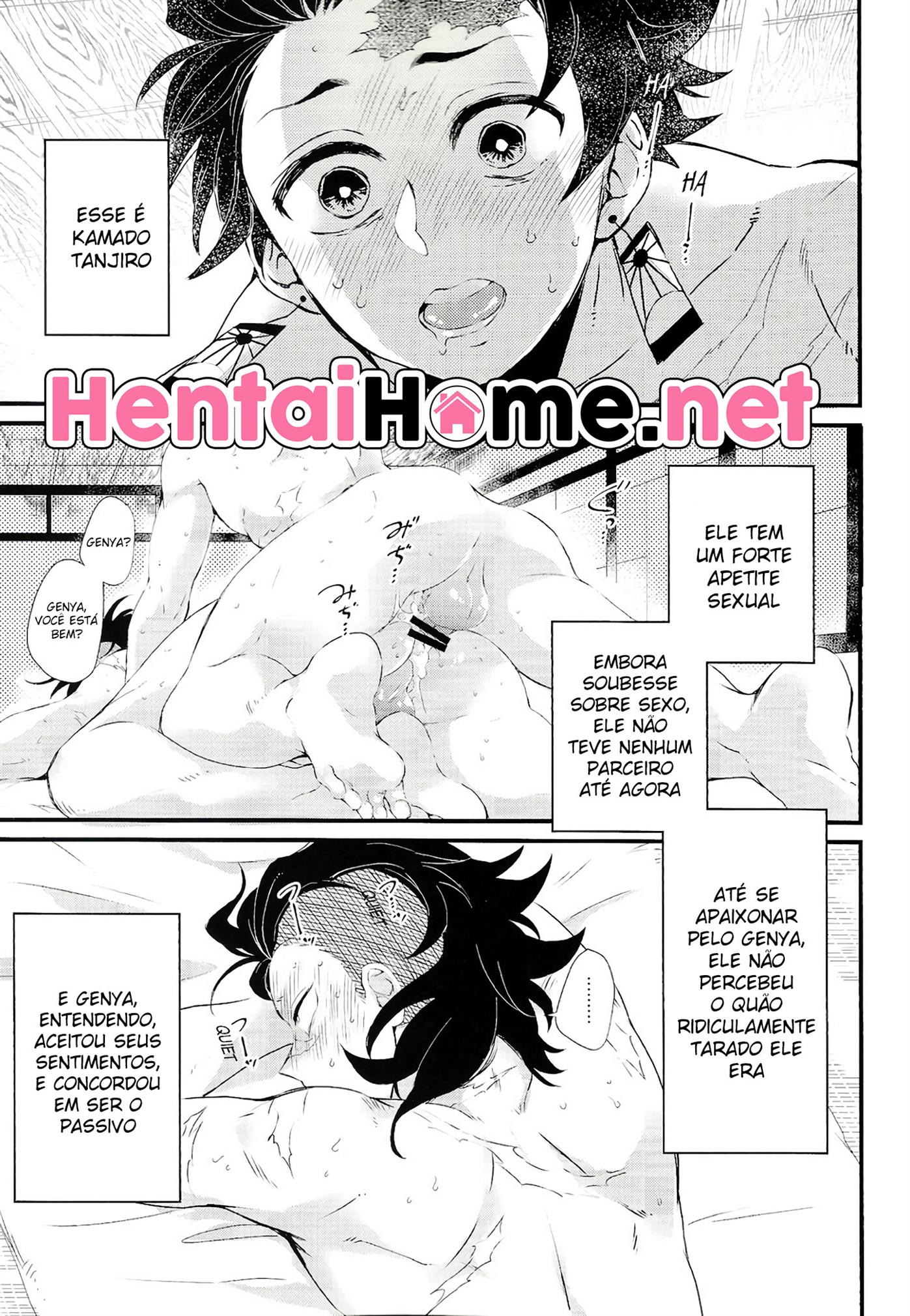 “Tanjiro e Sua Vida Sexual na HQ Hentai Brasileira: Piranha Genya, Bucetinha e Muita Piroca!