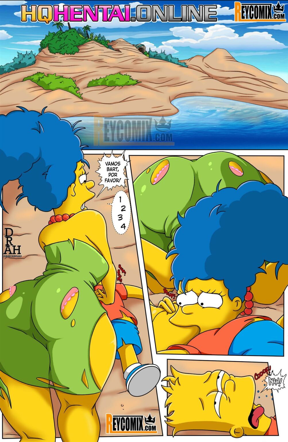 Bart e Marge: Aventura Sexual na Ilha Deserta” em HQ Brasileiro