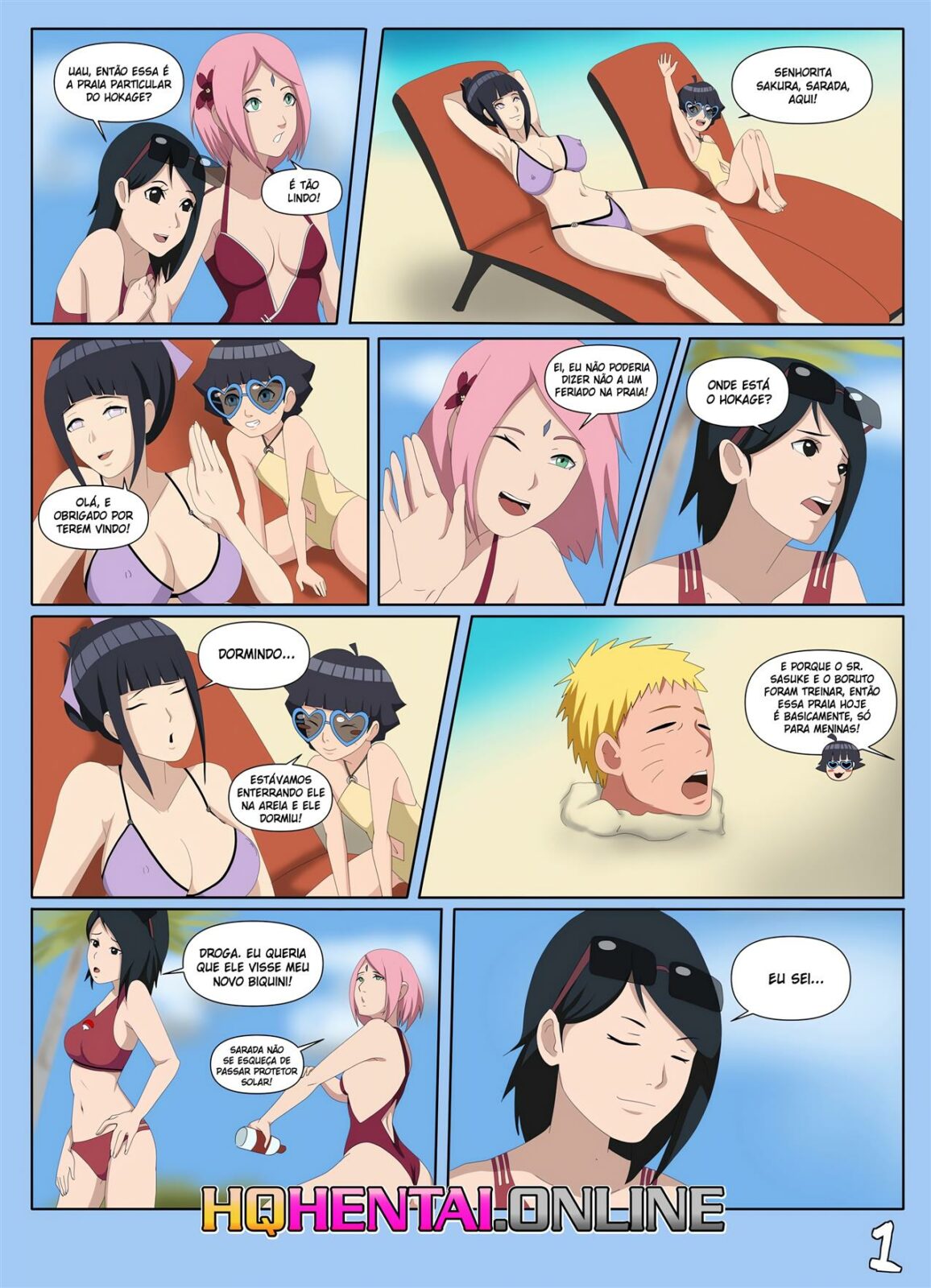 Mãe Piranha Satisfaz Seu Desejo com a Buceta da Irmãzinha do Boruto em Hentai HQ Brasileiro