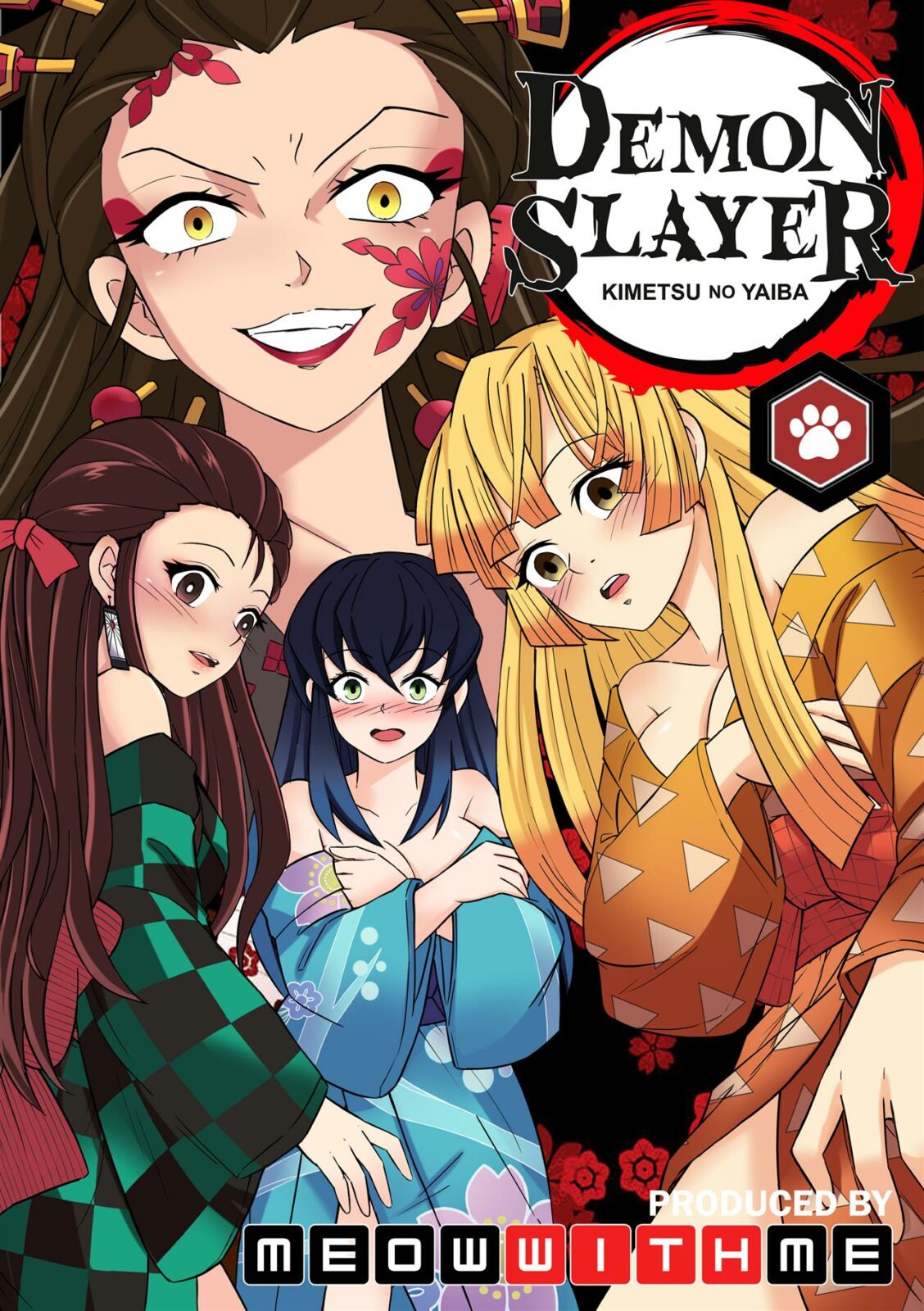Demon Slayer: O Distrito da Luz Vermelha – Uzui se transforma em futa para a piranha Daki e precisa de uma piroca. Em HQ Brasileiro