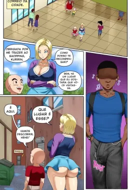 Android 18 em Dragon Ball Hentai: Kuririn leva gostosa para gloryhole
