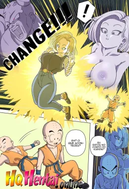 Dragon Ball: Bulma, Adroid 18 e Caulifla – Ginyu e suas putarias em troca de corpos Em hentai HQ