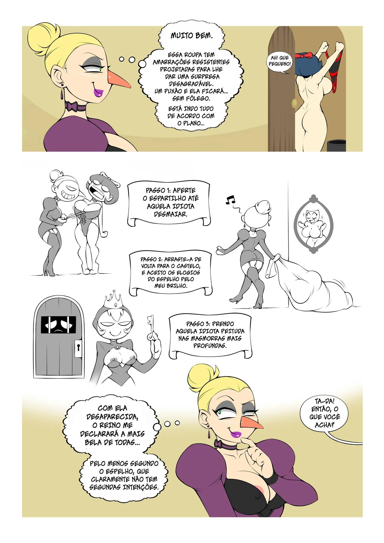 A Aventura Pervertida da Branca de Neve &ndash; Yuri &ndash; Quadrinho De Sexo Em PT-BR