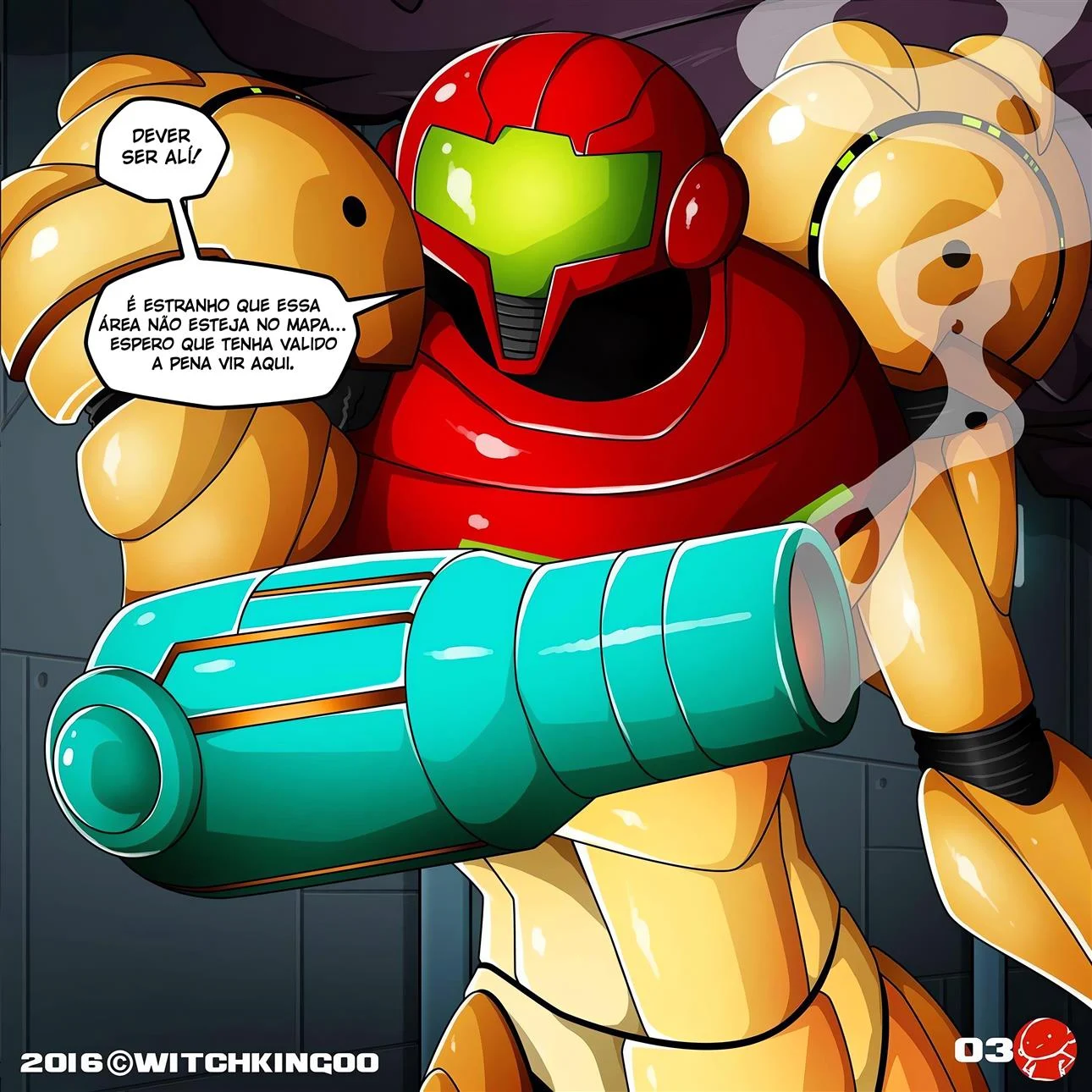 A Aventura Pervertida de Samus &ndash; Metroid Hentai &ndash; Quadrinho De Sexo Em PT-BR