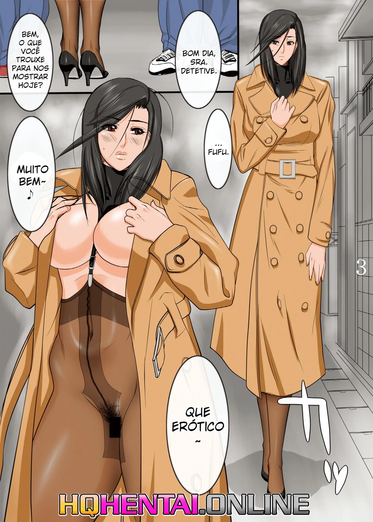 A detetive exibicionista &ndash; Anal &ndash; Quadrinho De Sexo Em PT-BR