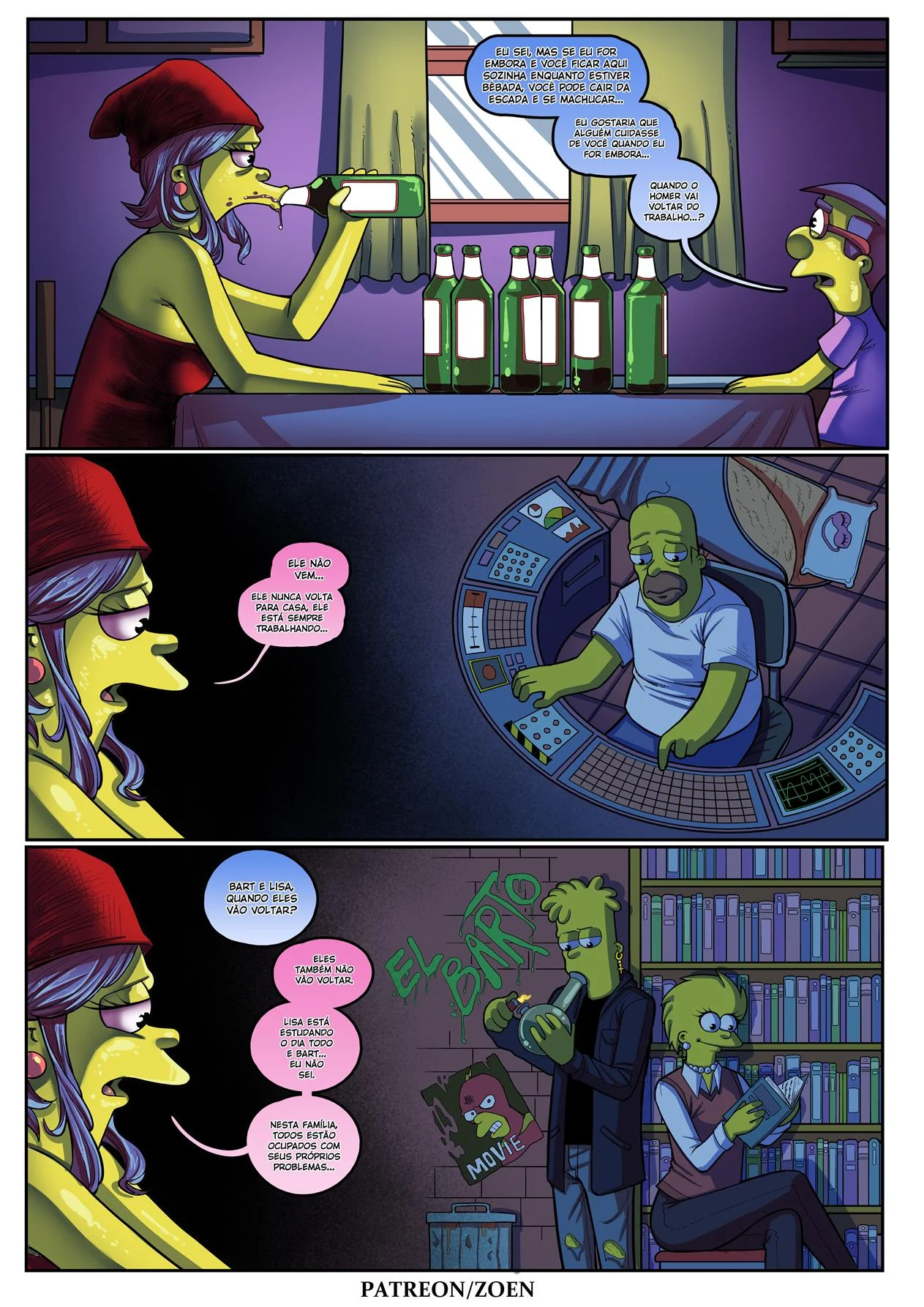 A m&atilde;e do meu melhor amigo 2 &ndash; Simpsons Porno &ndash; Quadrinho De Sexo Em PT-BR