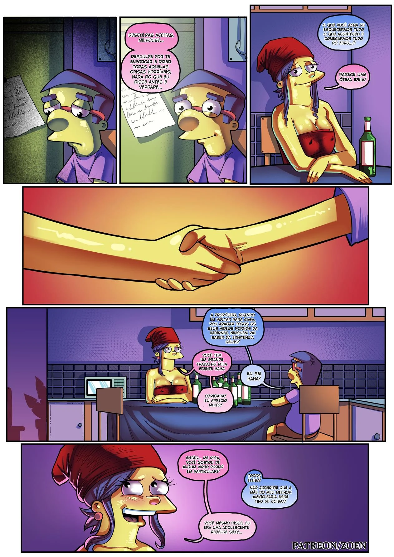A m&atilde;e do meu melhor amigo 2 &ndash; Simpsons Porno &ndash; Quadrinho De Sexo Em PT-BR