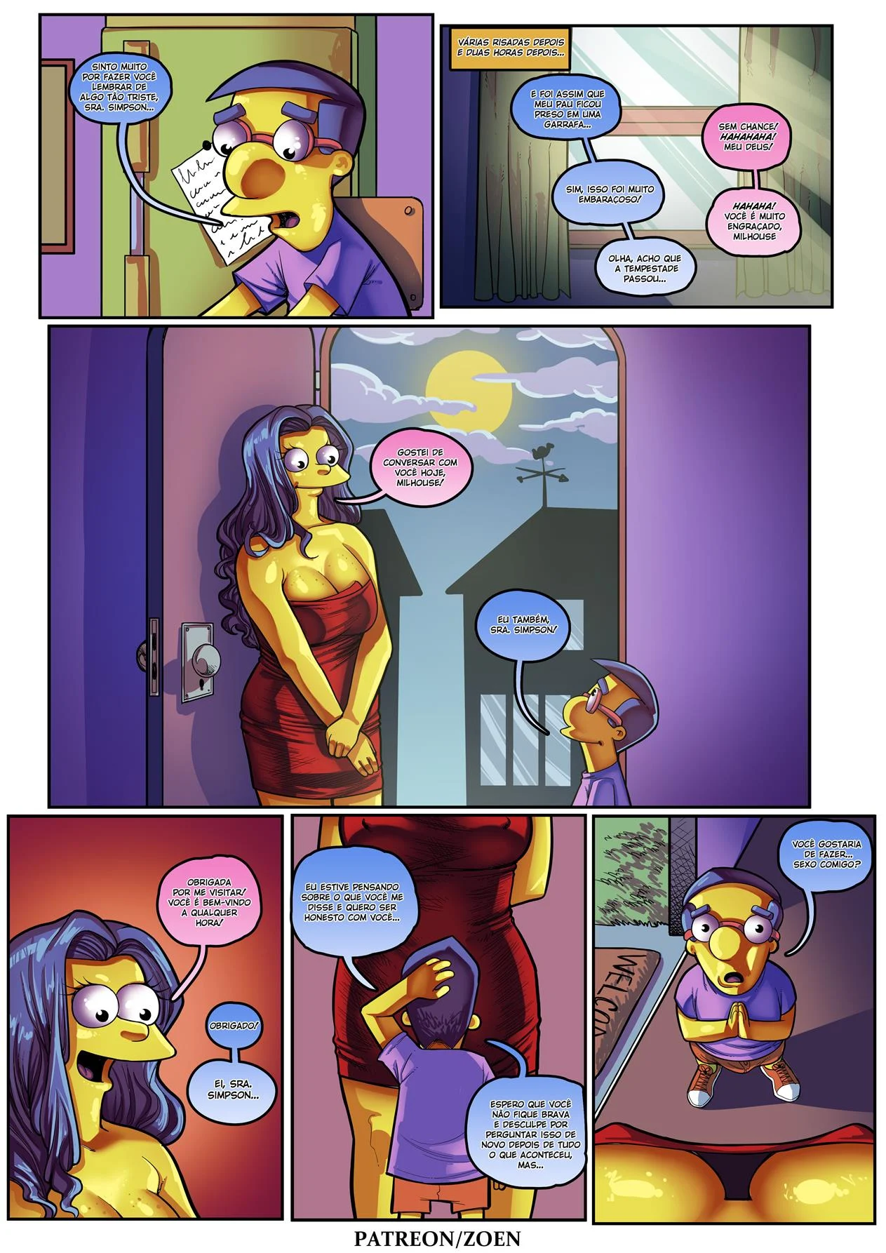 A m&atilde;e do meu melhor amigo 2 &ndash; Simpsons Porno &ndash; Quadrinho De Sexo Em PT-BR