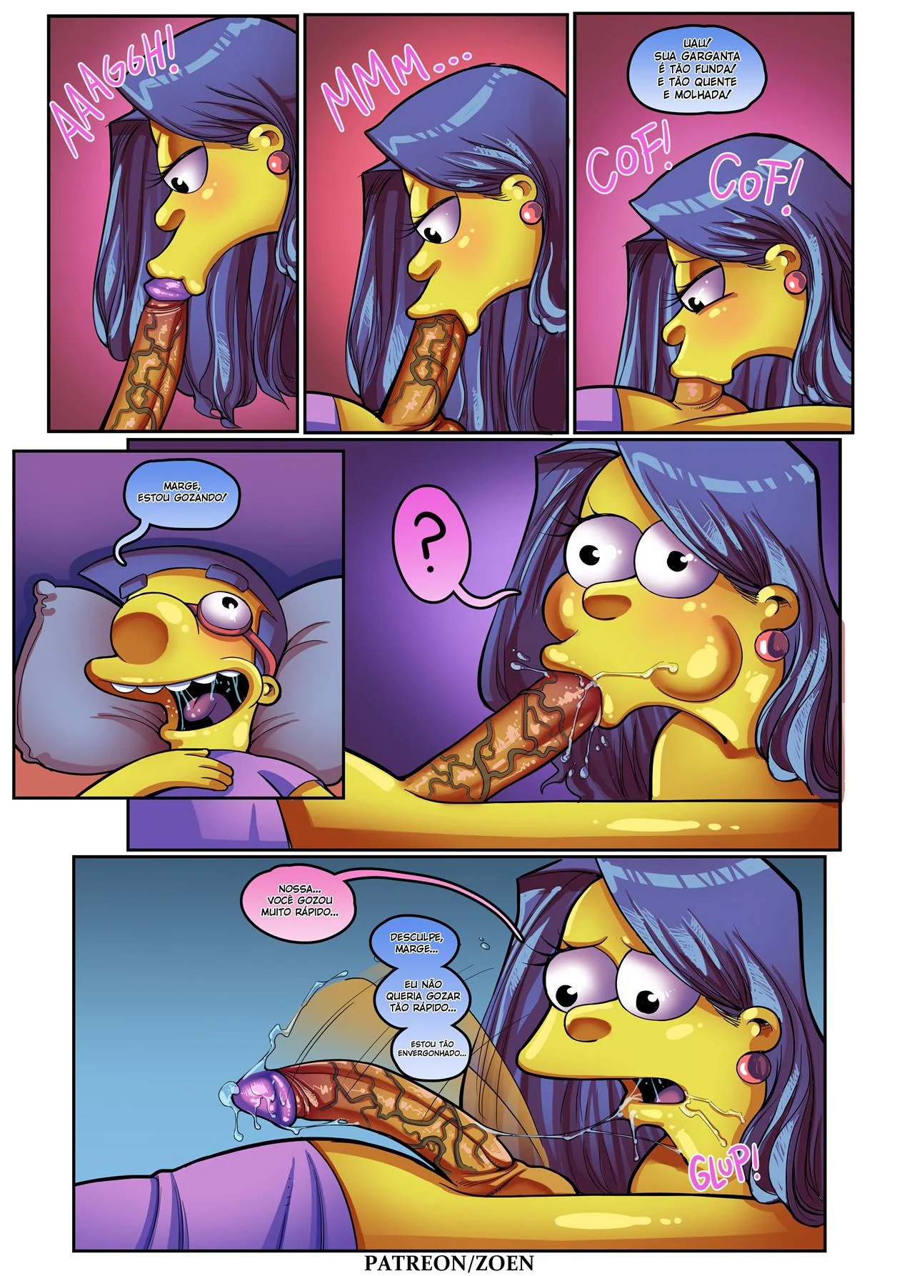 A m&atilde;e do meu melhor amigo 2 &ndash; Simpsons Porno &ndash; Quadrinho De Sexo Em PT-BR