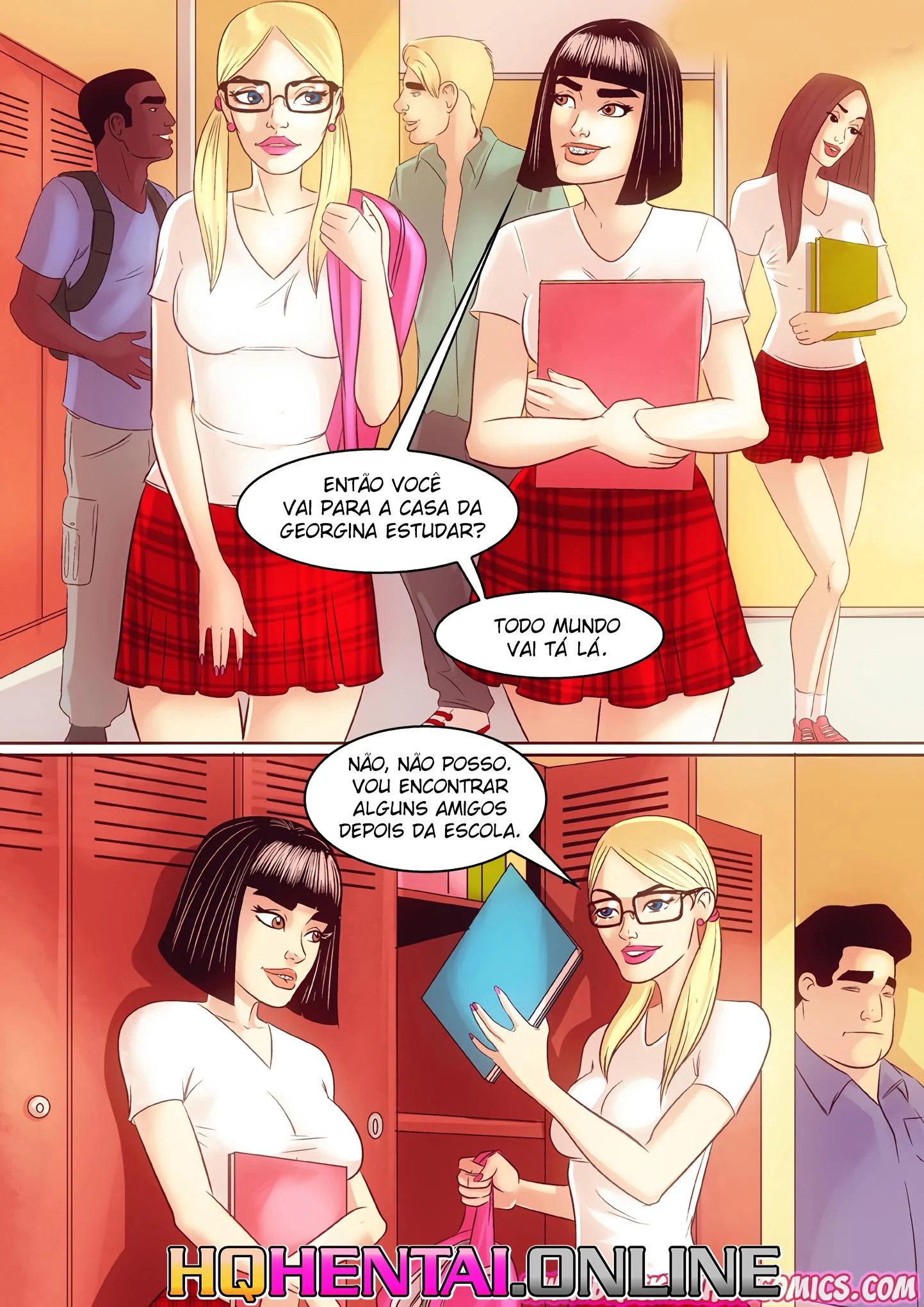 A vadia do col&eacute;gio &ndash; Sexo Grupal &ndash; Quadrinho em Portugu&ecirc;s PT-BR