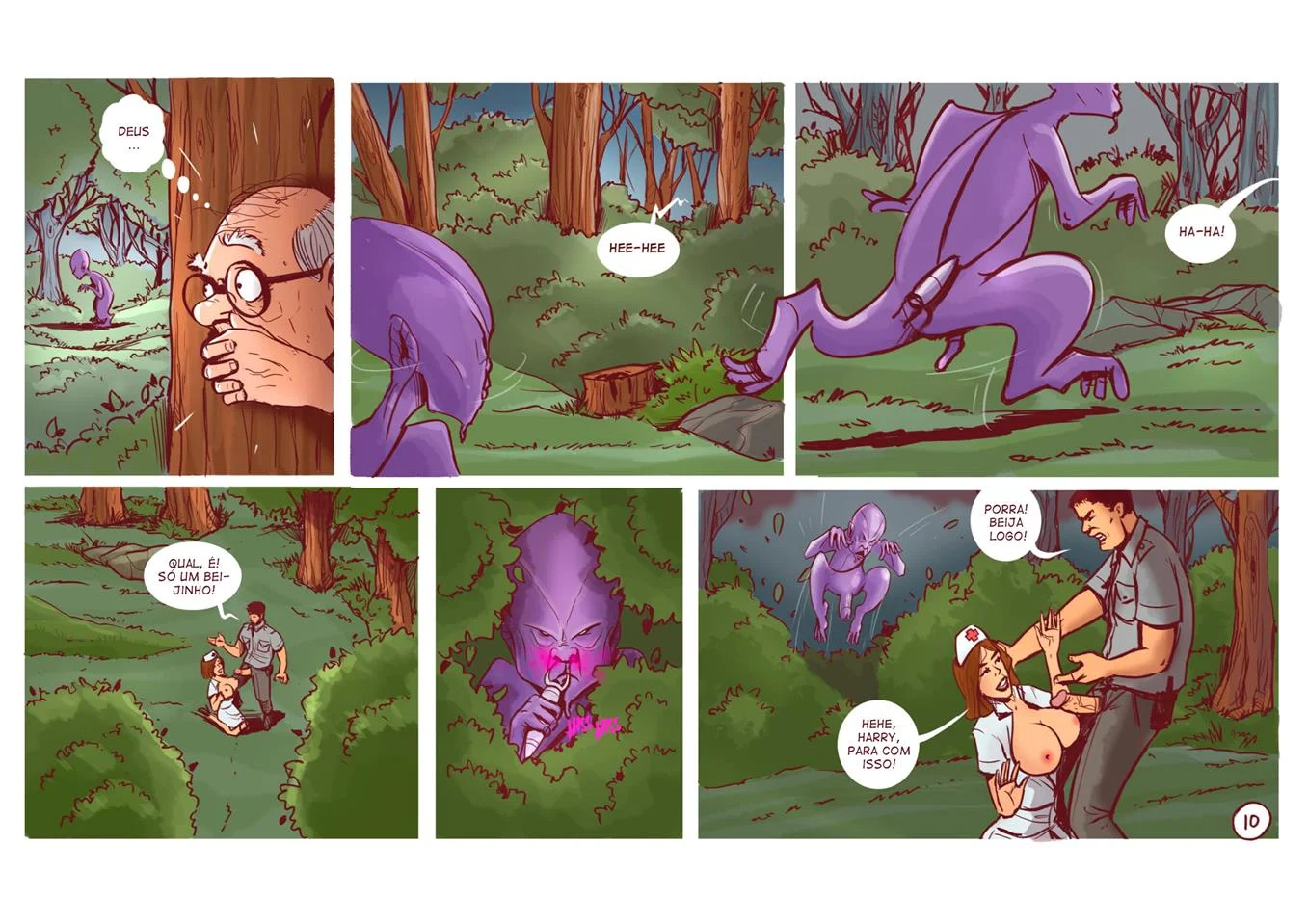 A Vingan&ccedil;a do Vov&ocirc; &ndash; Pau Grande &ndash; Quadrinho De Sexo Em PT-BR