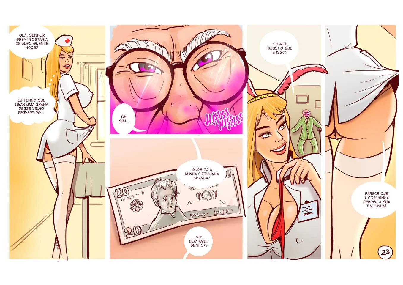 A Vingan&ccedil;a do Vov&ocirc; &ndash; Pau Grande &ndash; Quadrinho De Sexo Em PT-BR