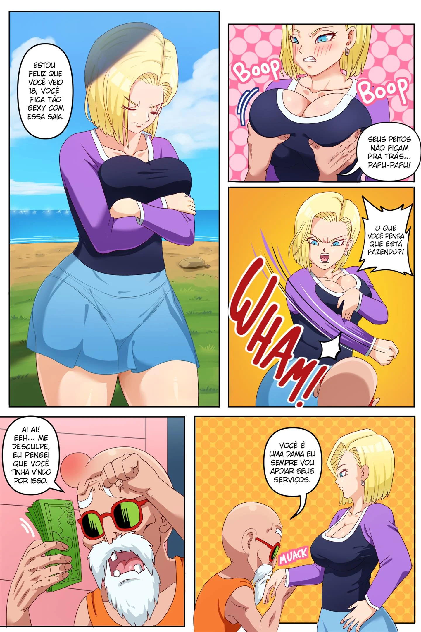 Andróide 18 traindo Kuririn – Dragon Ball Super Hentai – Tradução Nacional Andróide 18 traindo Kuririn – Dragon Ball Super Hentai – Tradução Nacional