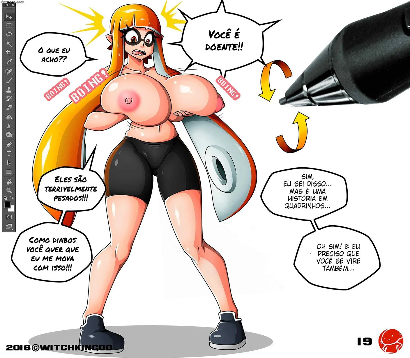 Aquilo n&atilde;o era tinta &ndash; Peit&otilde;es &ndash; Ler Quadrinho Porno PT-BR