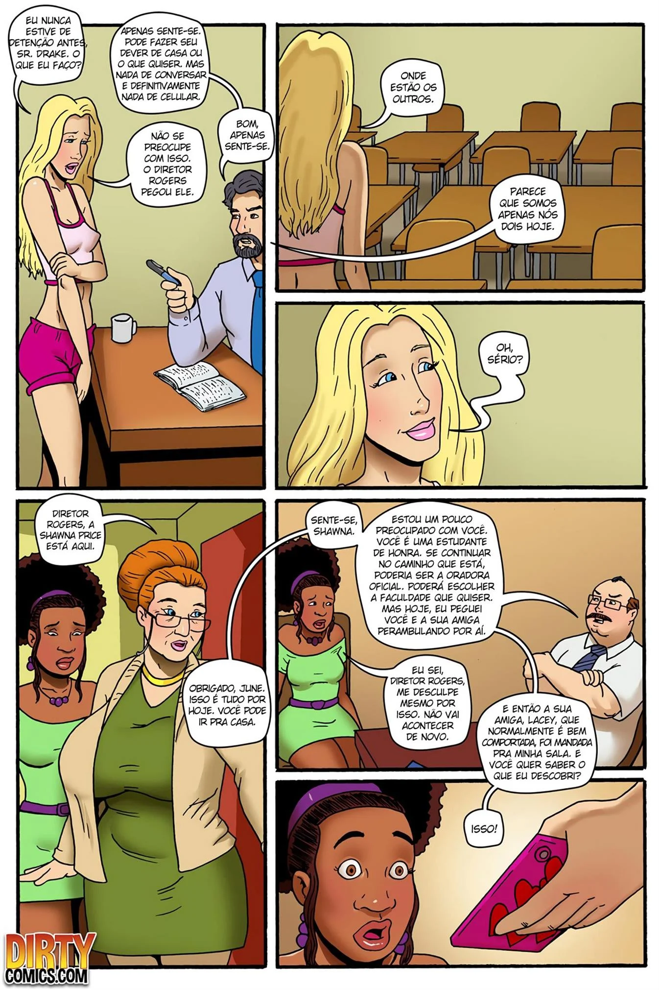 Aula de Educa&ccedil;&atilde;o F&iacute;sica Pervertida 2 &ndash; Peit&otilde;es &ndash; Quadrinho De Sexo Em PT-BR