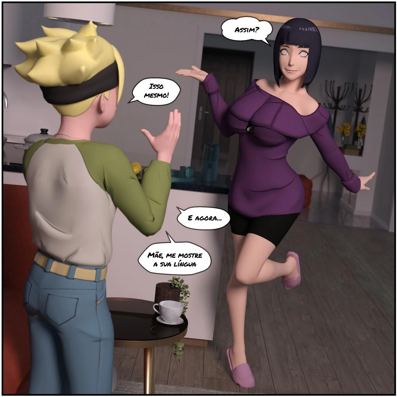 Boruto e o pergaminho do Jiraiya – Hentai Incesto – Ler Quadrinho Porno PT-BR