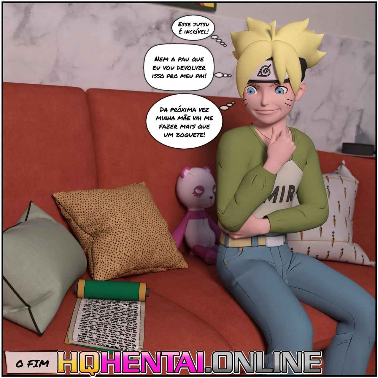 Boruto e o pergaminho do Jiraiya – Hentai Incesto – Ler Quadrinho Porno PT-BR