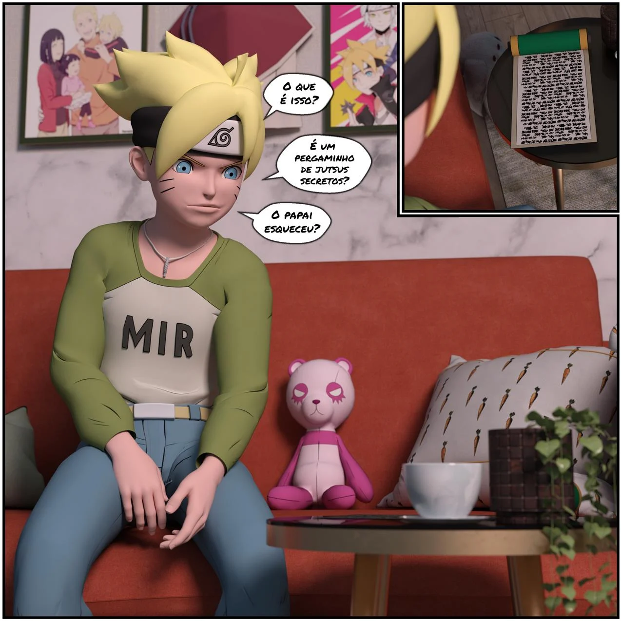 Boruto e o pergaminho do Jiraiya – Hentai Incesto – Ler Quadrinho Porno PT-BR