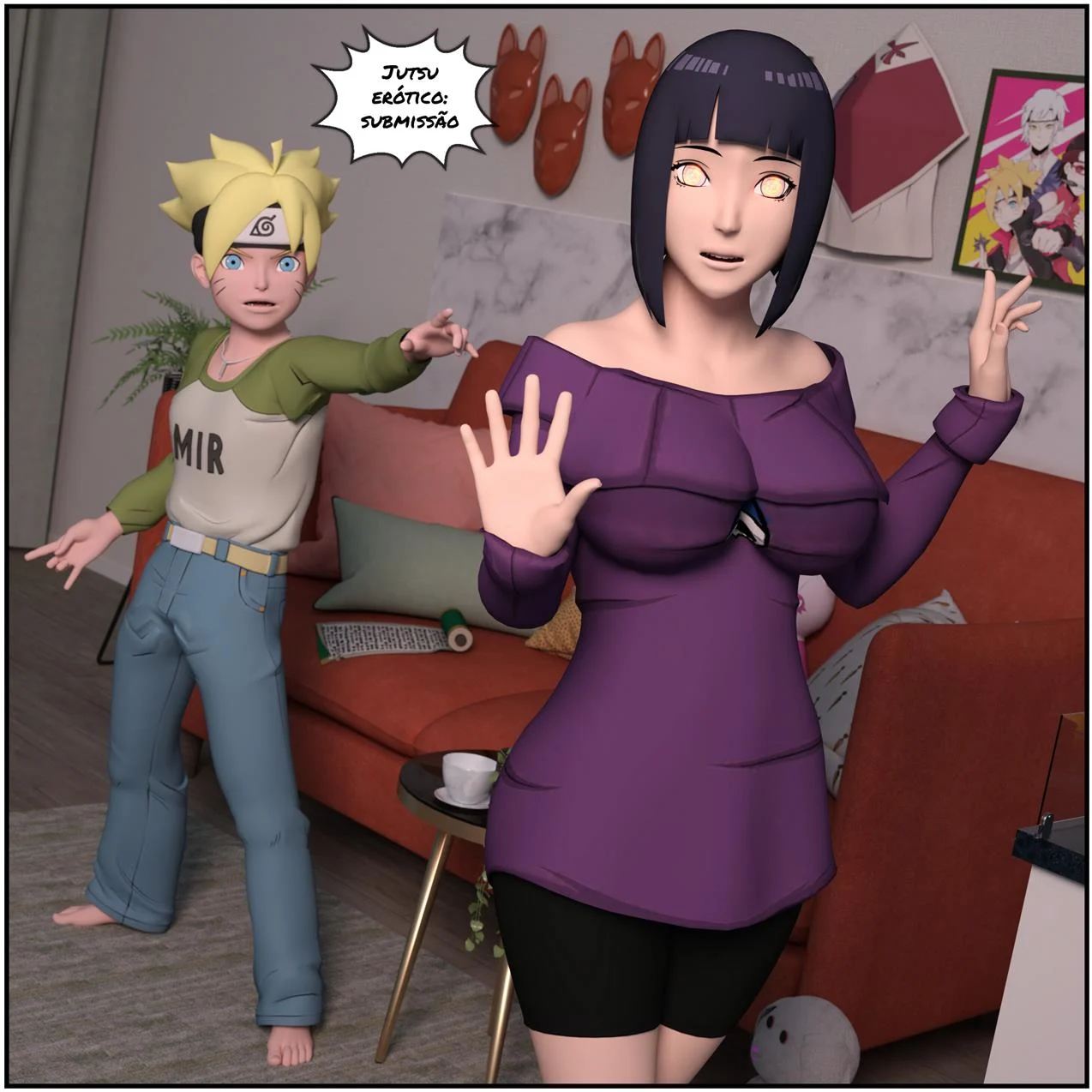 Boruto e o pergaminho do Jiraiya – Hentai Incesto – Ler Quadrinho Porno PT-BR