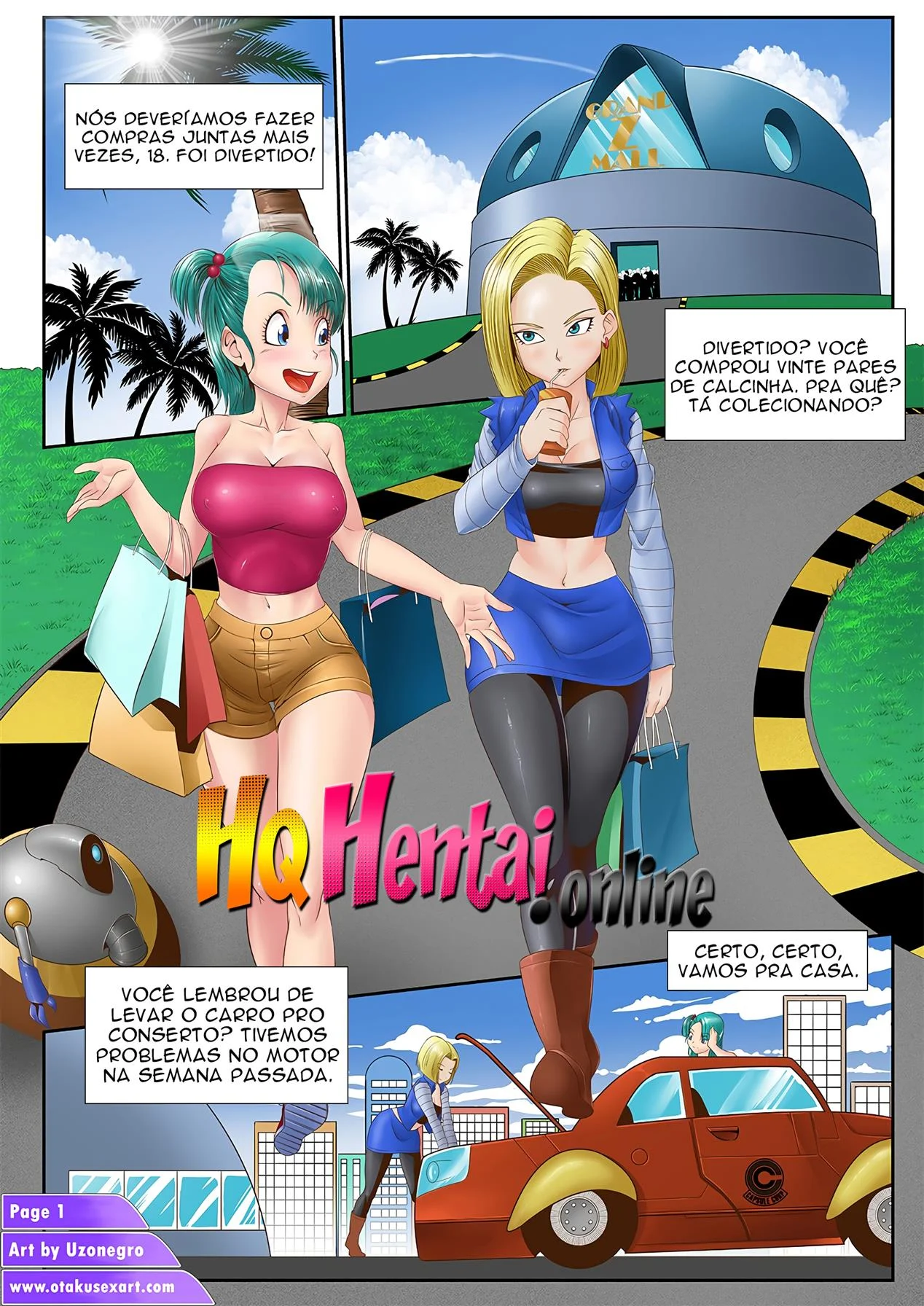 Bulma dando pros Neg&otilde;es &ndash; Andr&oacute;ide 18 Hentai &ndash; Quadrinho De Sexo Em PT-BR