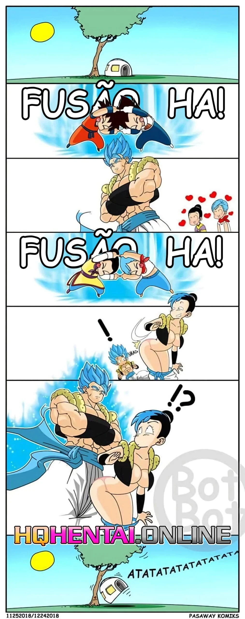 Bulma e Chichi encarando Gogeta &ndash; Bulma Hentai &ndash; Hentai em Portugu&ecirc;s