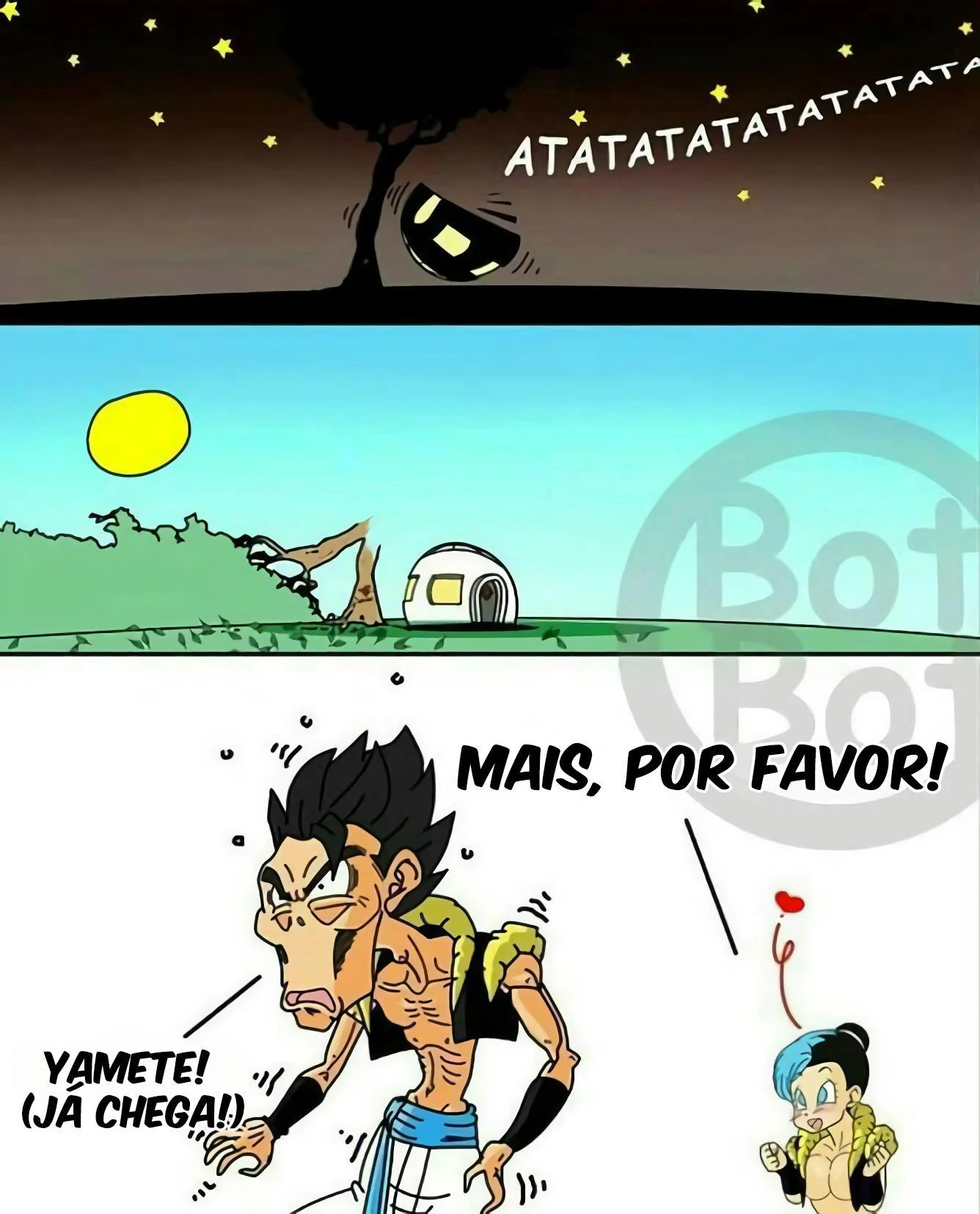 Bulma e Chichi encarando Gogeta &ndash; Bulma Hentai &ndash; Hentai em Portugu&ecirc;s