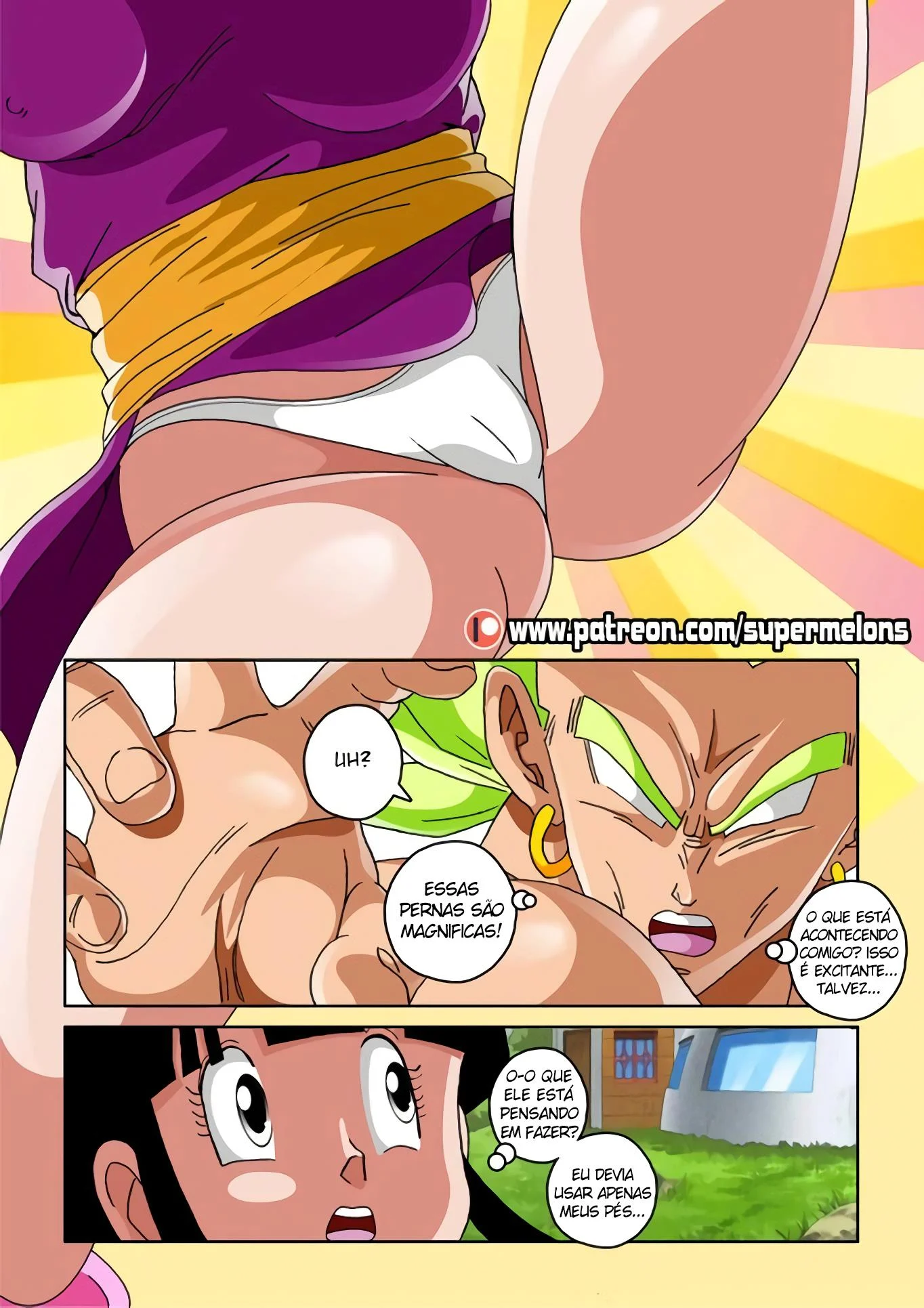 Chi Chi encarando Broly &ndash; Dragon Ball Super Hentai &ndash; Todo Traduzido