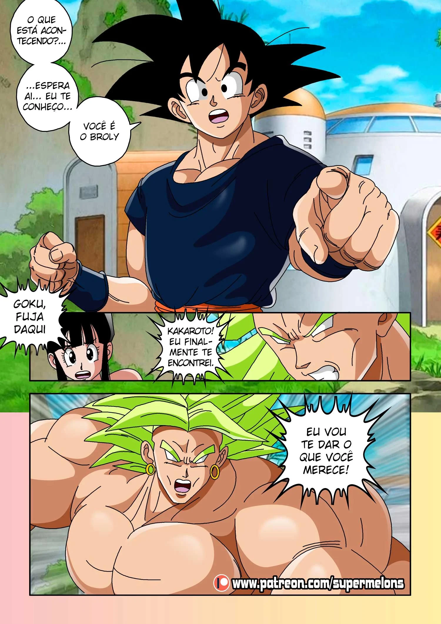 Chi Chi encarando Broly &ndash; Dragon Ball Super Hentai &ndash; Todo Traduzido