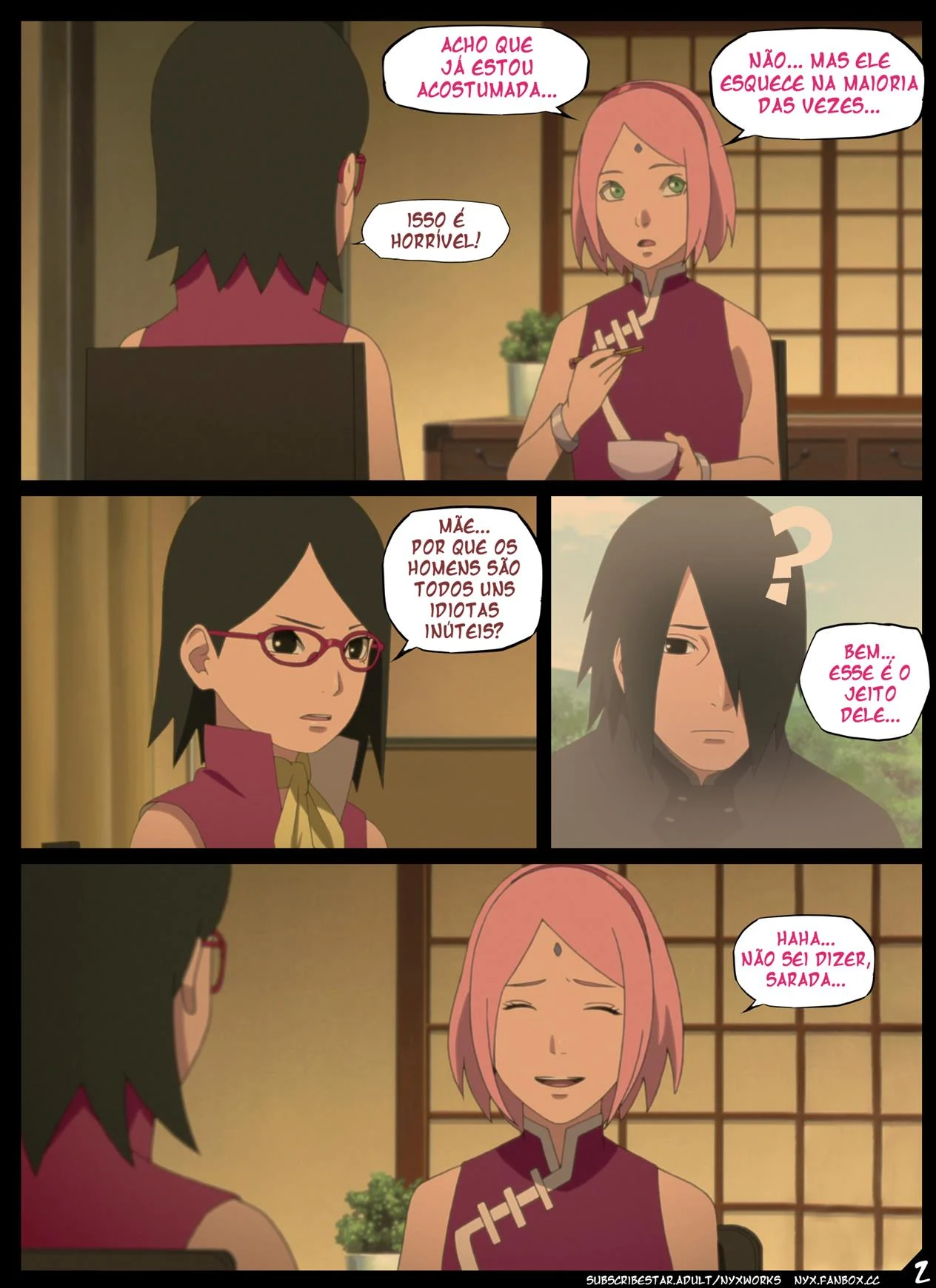 Comemora&ccedil;&atilde;o de Anivers&aacute;rio da Sarada &ndash; Peit&otilde;es &ndash; Tradu&ccedil;&atilde;o Nacional