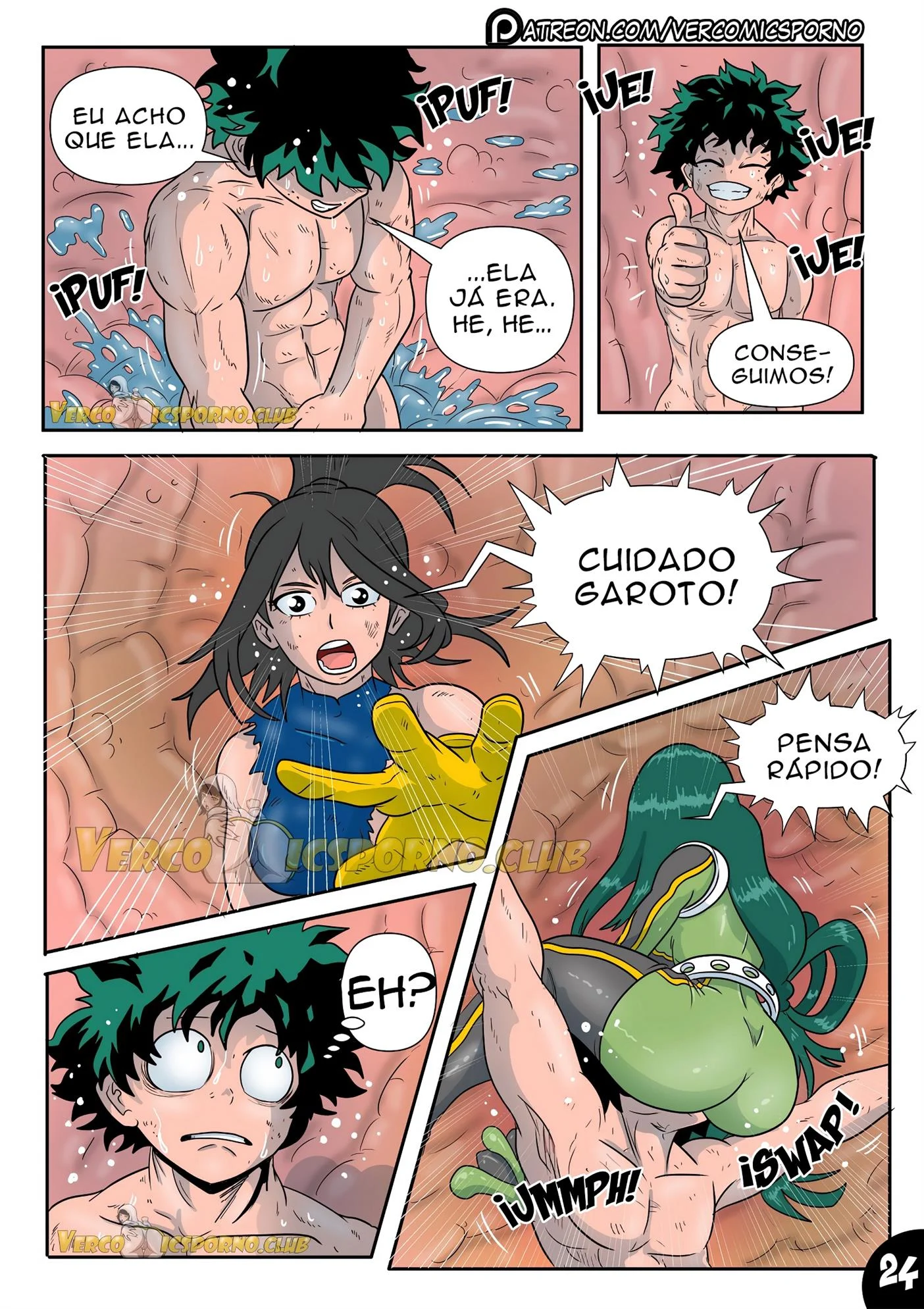Deku e o v&iacute;rus do tes&atilde;o 3 &ndash; HQ Hentai &ndash; Quadrinho De Sexo Em PT-BR