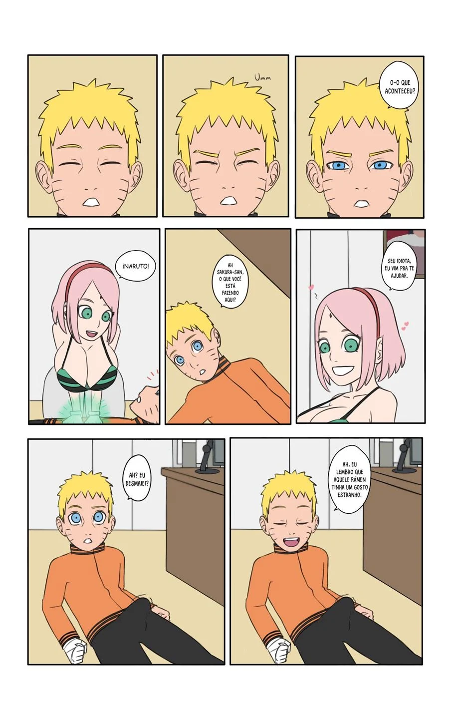 Dias quentes em Konoha - Naruto Sexo em quadrinho