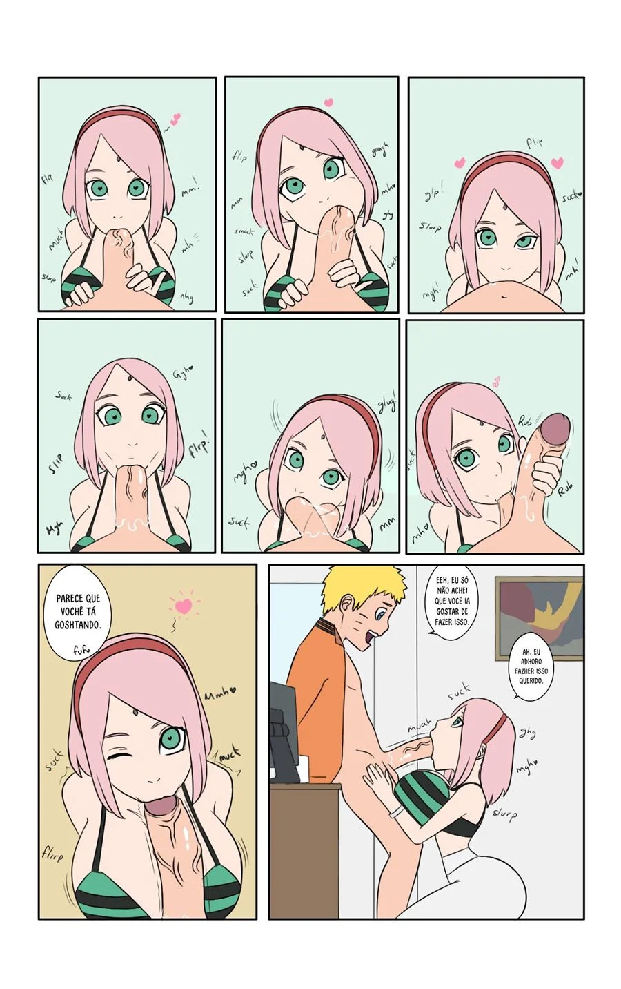 Dias quentes em Konoha - Naruto Sexo em quadrinho