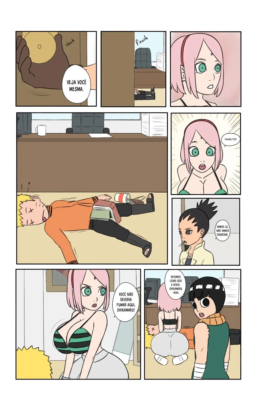 Dias quentes em Konoha - Naruto Sexo em quadrinho