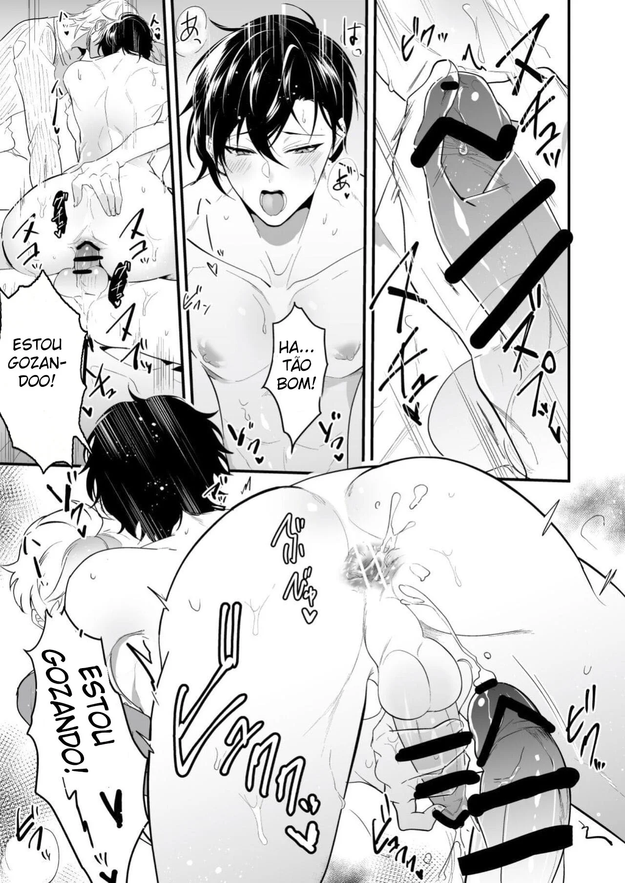 Dois Caras Safados Sugaram Minha Porra – Hentai Gay – Tradução Nacional