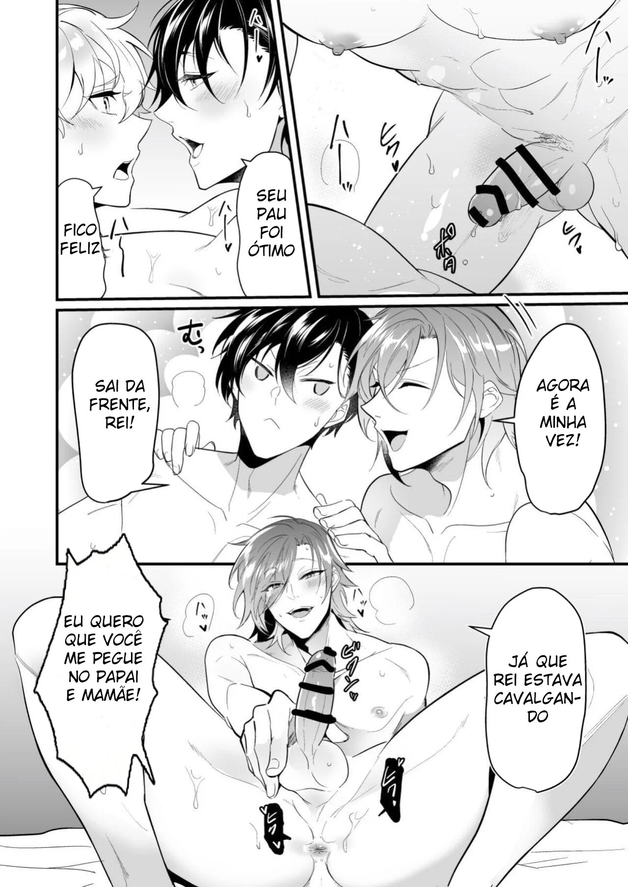 Dois Caras Safados Sugaram Minha Porra – Hentai Gay – Tradução Nacional