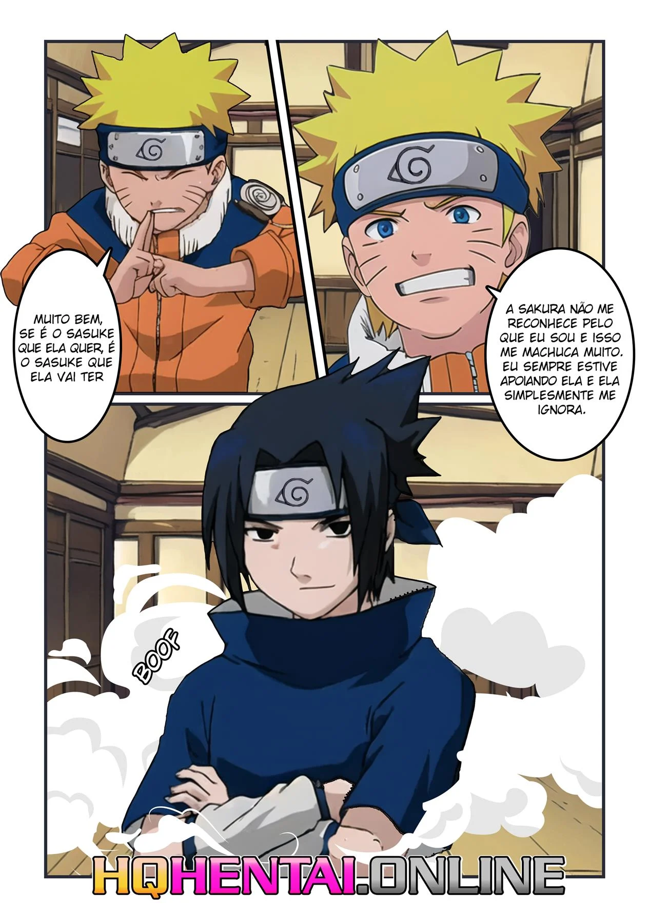 Enganando a Sakura &ndash; Gozando Dentro &ndash; Quadrinho De Sexo Em PT-BR