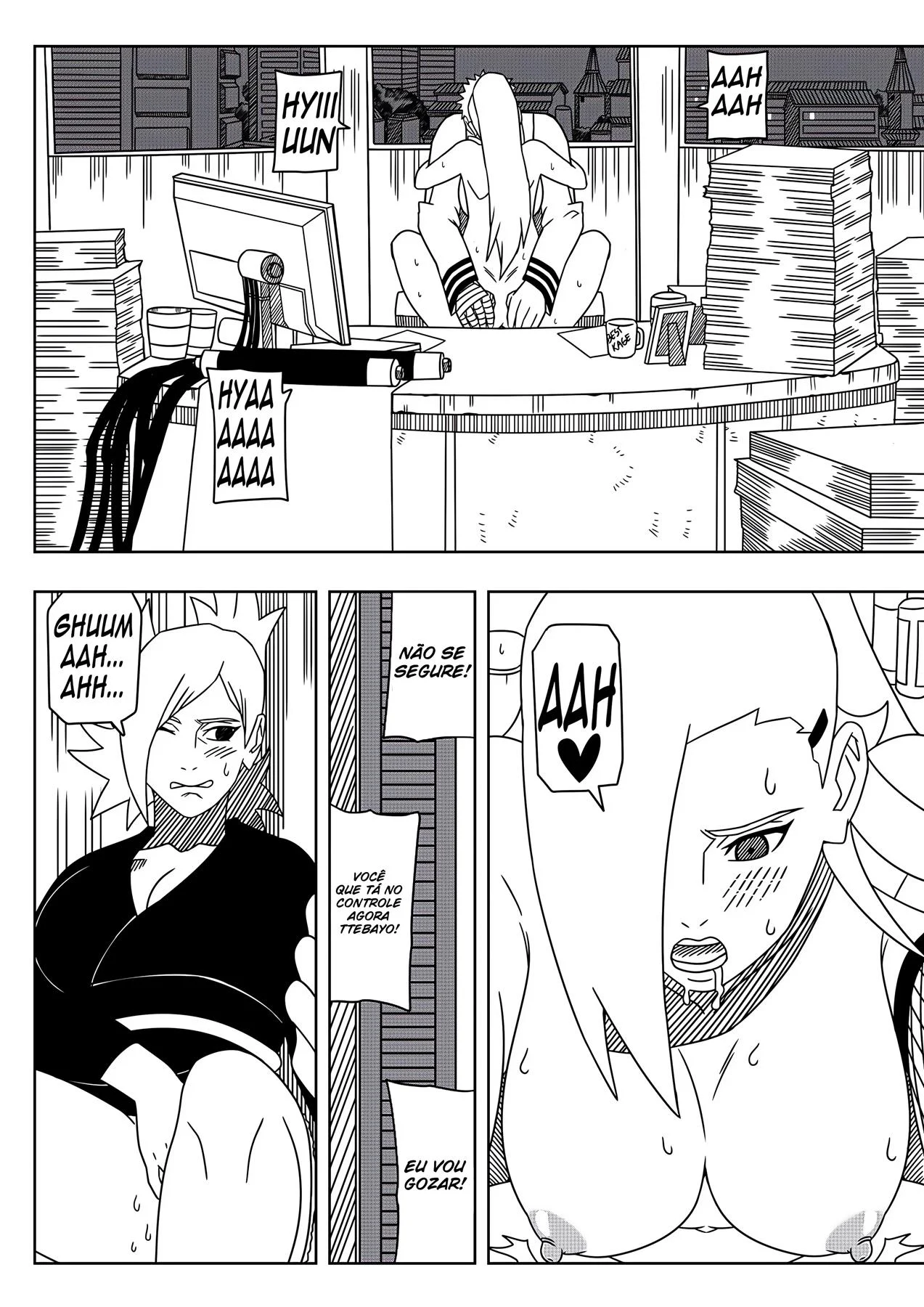Fazendo Hora Extra no Escritório do Hokage – Temari Hentai – Ler Quadrinho Completos