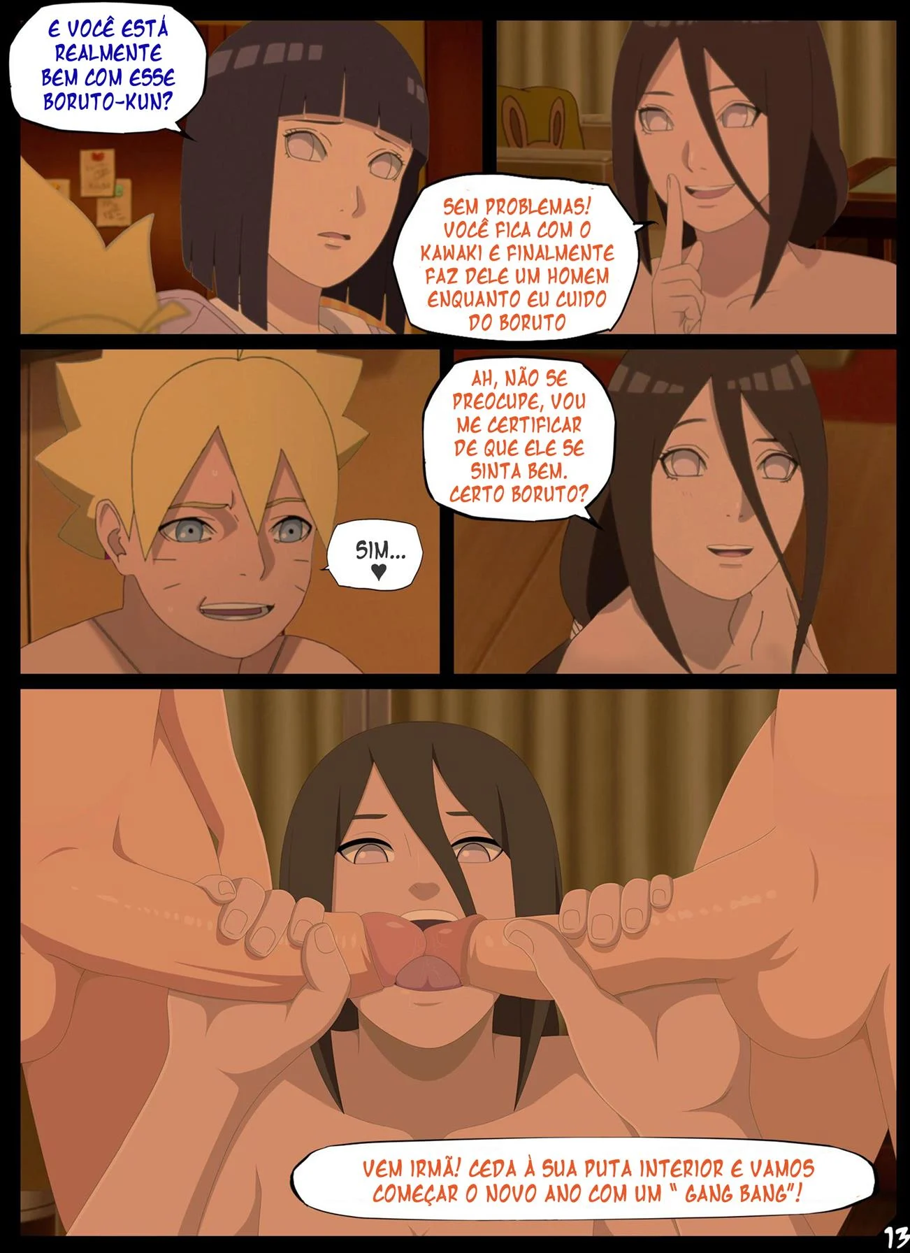 Festa sexual de ano novo dos Hyuga – Peitões – SuperHQ