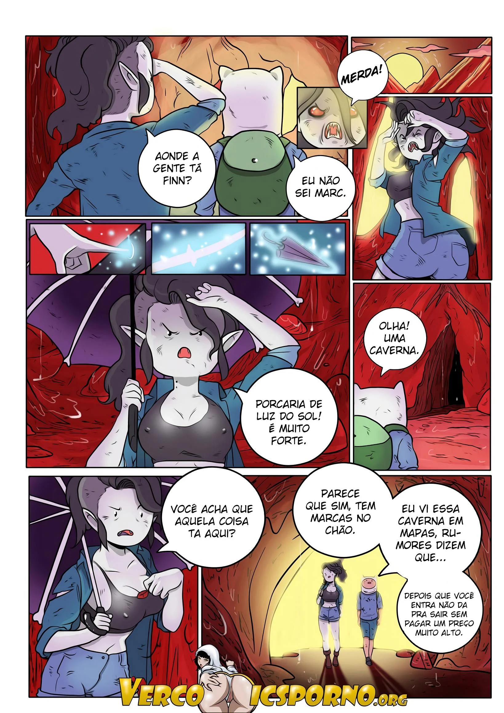 Finn no Mundo da Buceta &ndash; Cartoon &ndash; Quadrinho De Sexo Em PT-BR