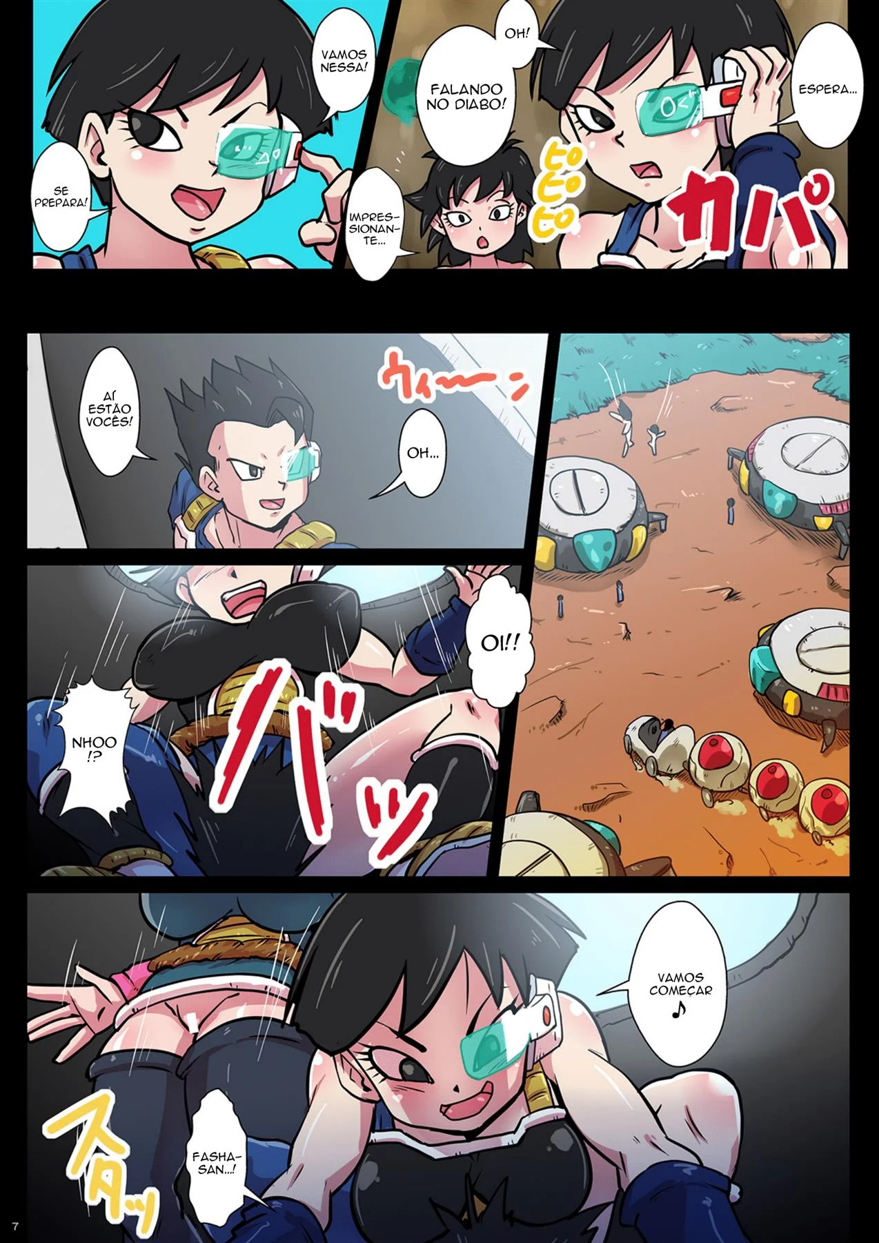 Gine e Celipa as saiyajins vadias &ndash; Sexo Grupal &ndash; Em Portugu&ecirc;s