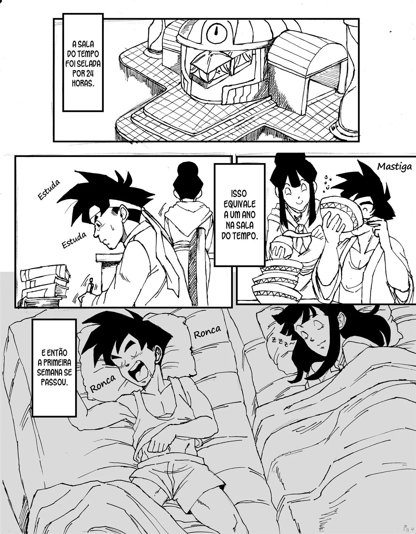 Gohan e Chichi na sala do tempo &ndash; Hentai Sem Censura &ndash; Quadrinho De Sexo Em PT-BR