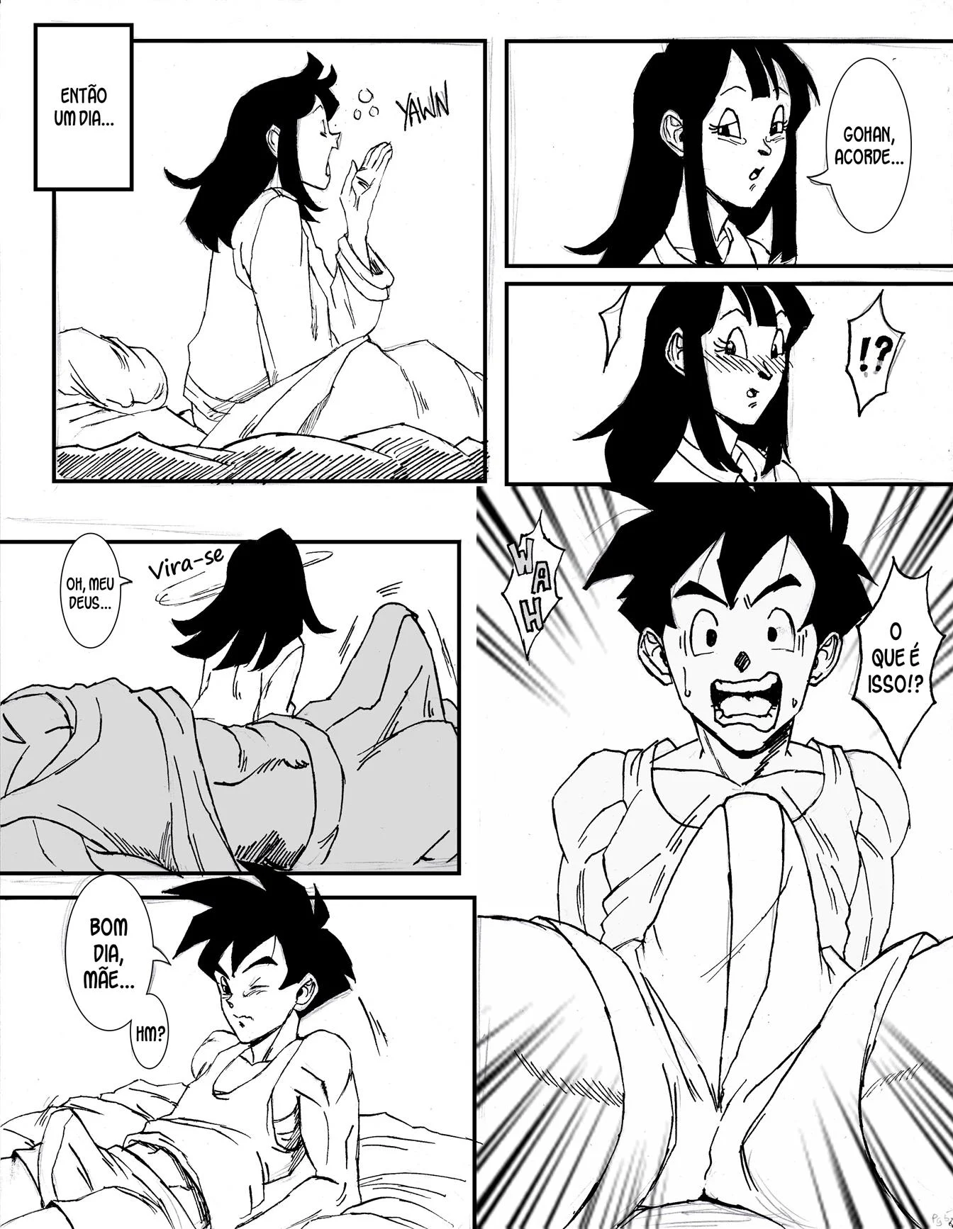 Gohan e Chichi na sala do tempo &ndash; Hentai Sem Censura &ndash; Quadrinho De Sexo Em PT-BR