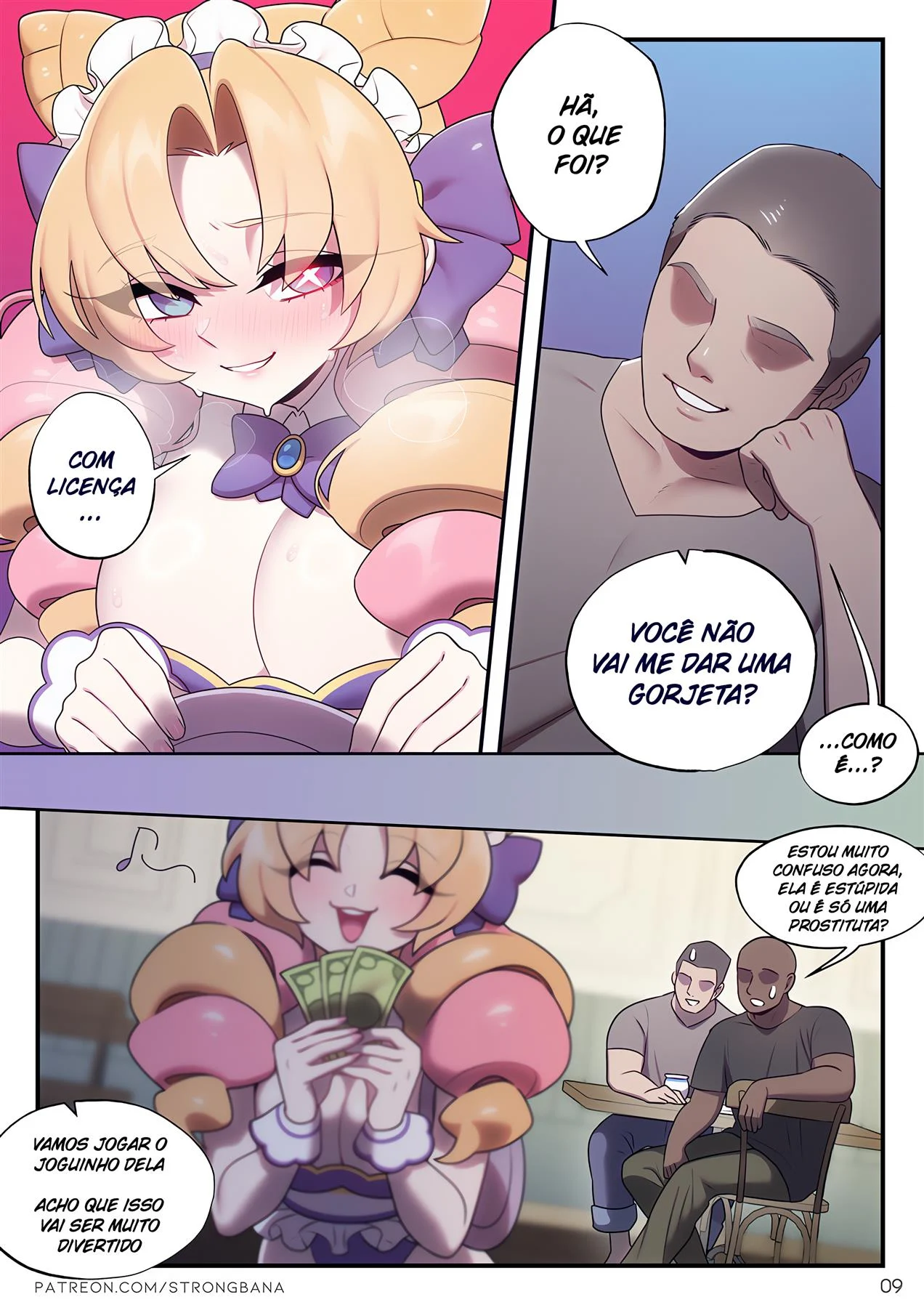 Gorjetas para Gwen &ndash; Cartoon &ndash; Quadrinho em Portugu&ecirc;s PT-BR