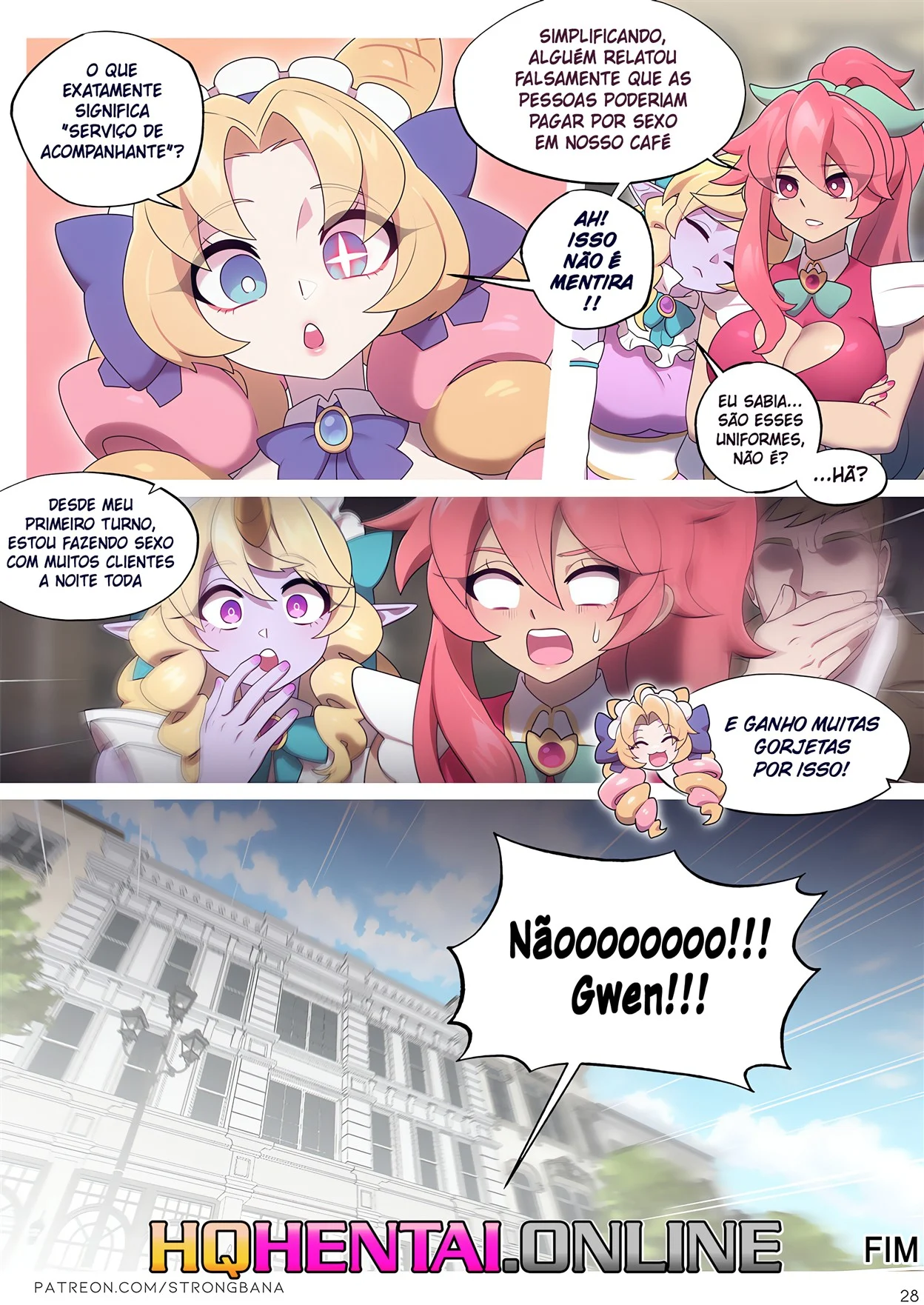 Gorjetas para Gwen &ndash; Cartoon &ndash; Quadrinho em Portugu&ecirc;s PT-BR