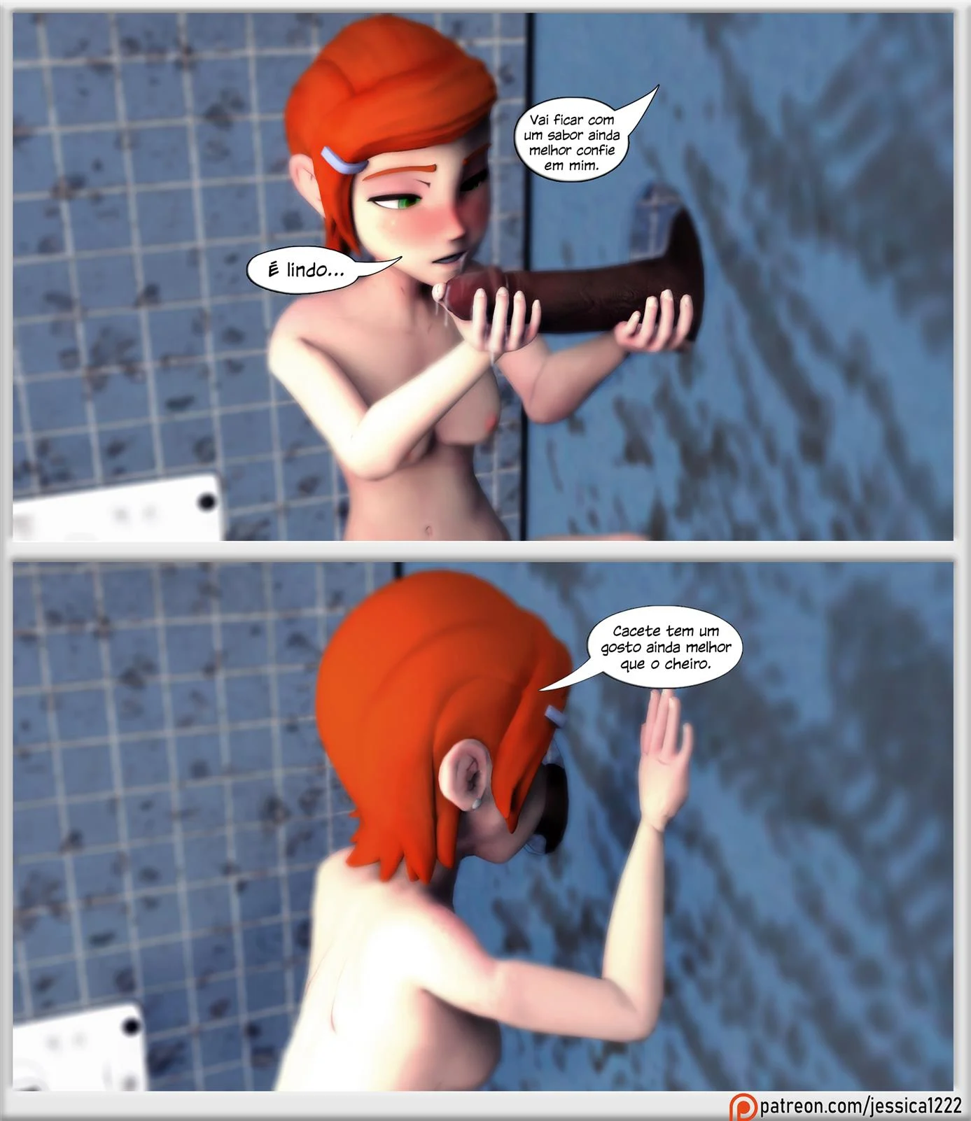 Gwen tem uma surpresa no banheiro – Hentai 3D – Tradução Completa Gwen tem uma surpresa no banheiro – Hentai 3D – Tradução Completa