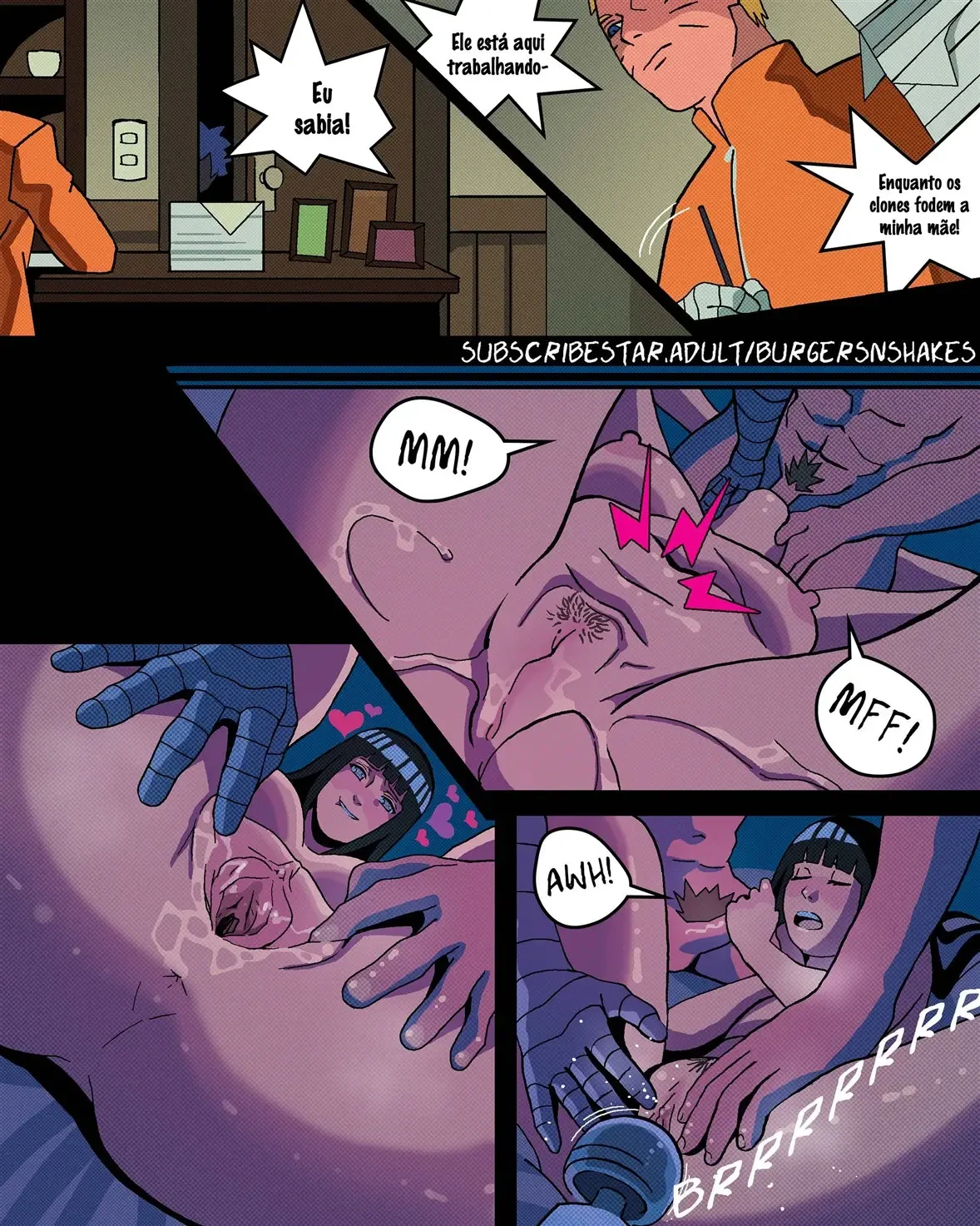 Hinata viciada no pau de Boruto 3 &ndash; Sexo Grupal &ndash; Sem Censura