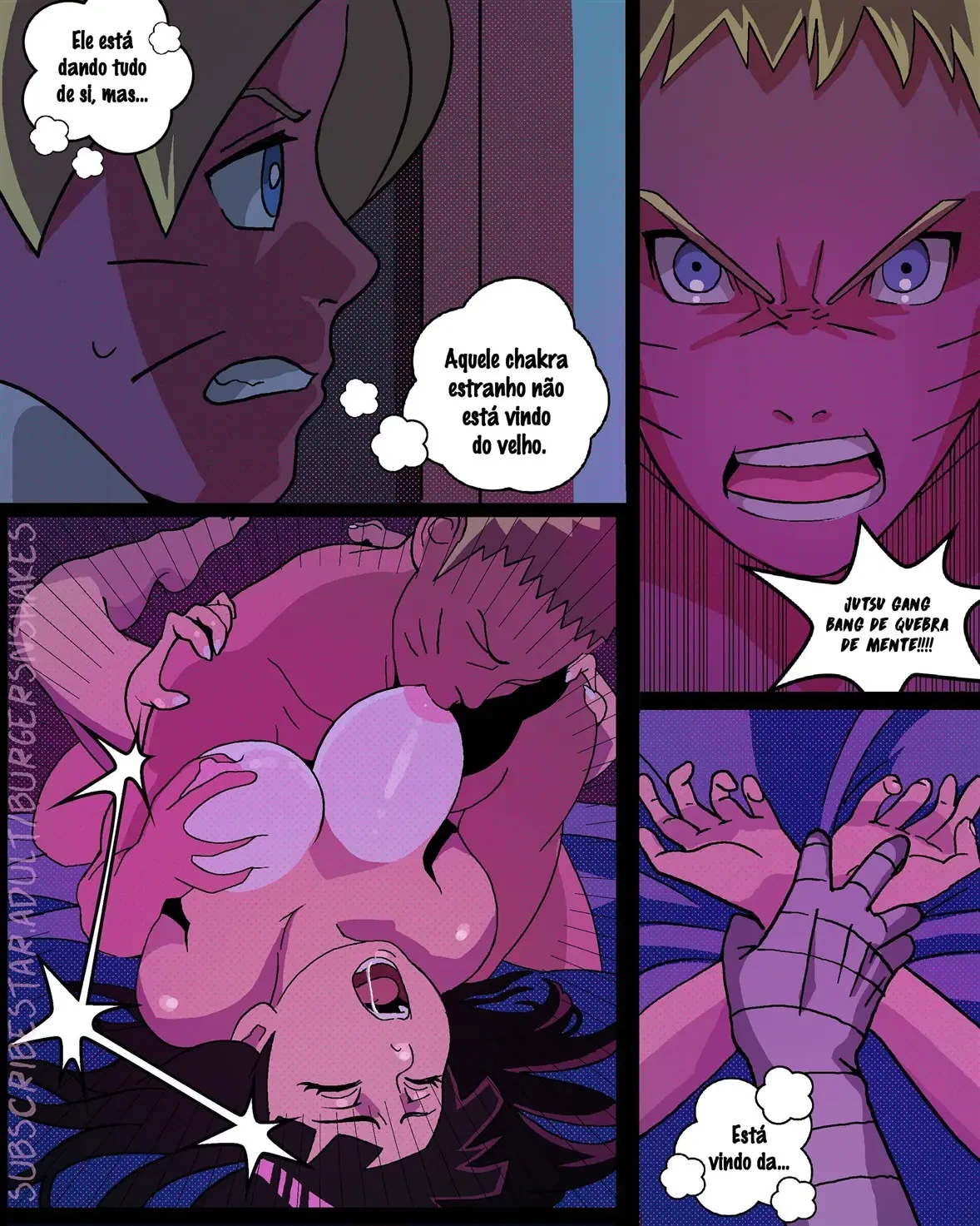 Hinata viciada no pau de Boruto 3 &ndash; Sexo Grupal &ndash; Sem Censura