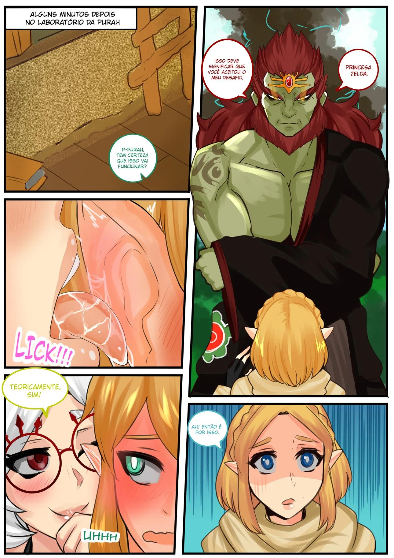 Legend of Link &ndash; Gozando Dentro &ndash; Quadrinho De Sexo Em PT-BR