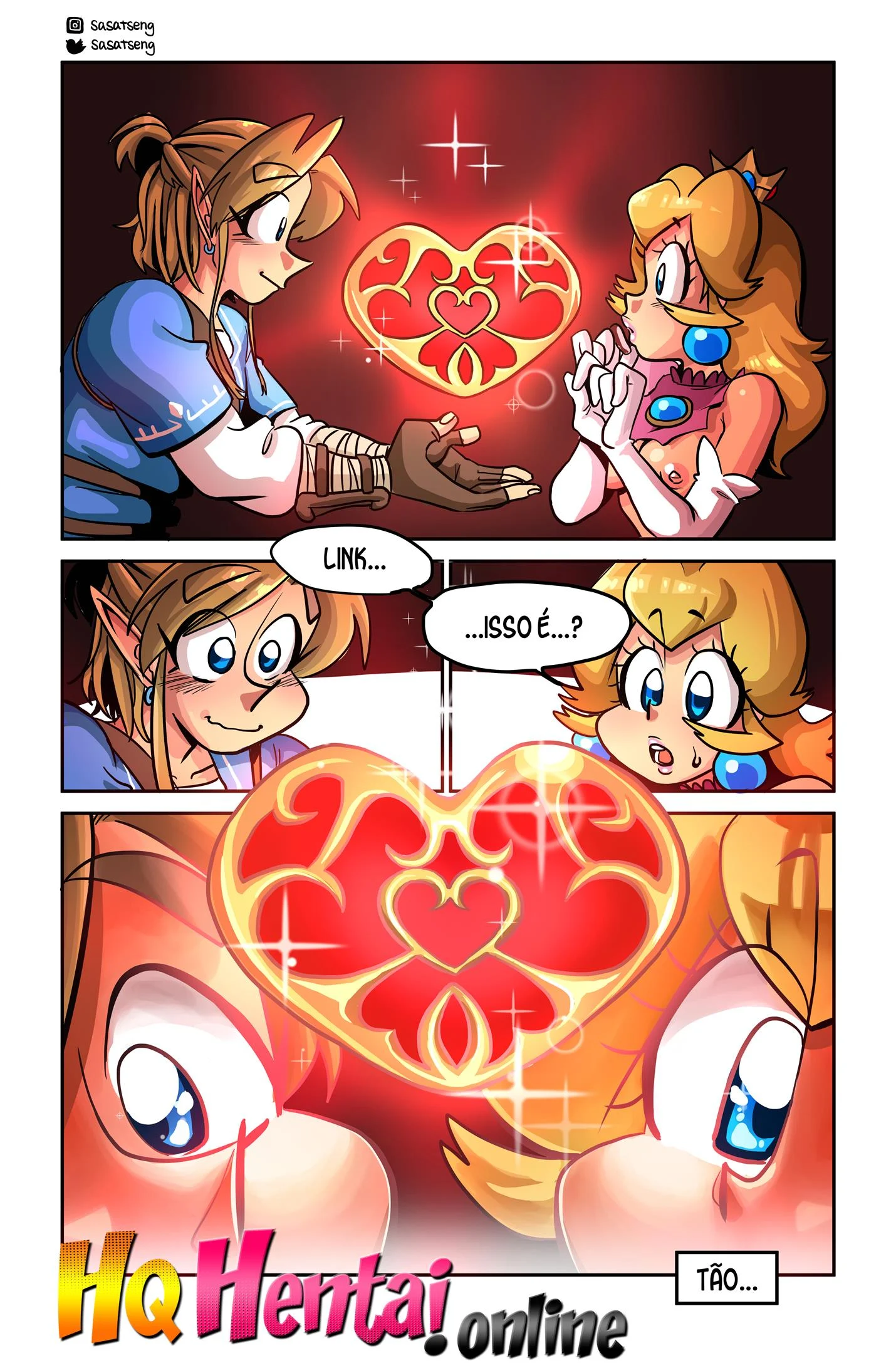 Link fodendo Peach – Gozando Dentro – Em Português